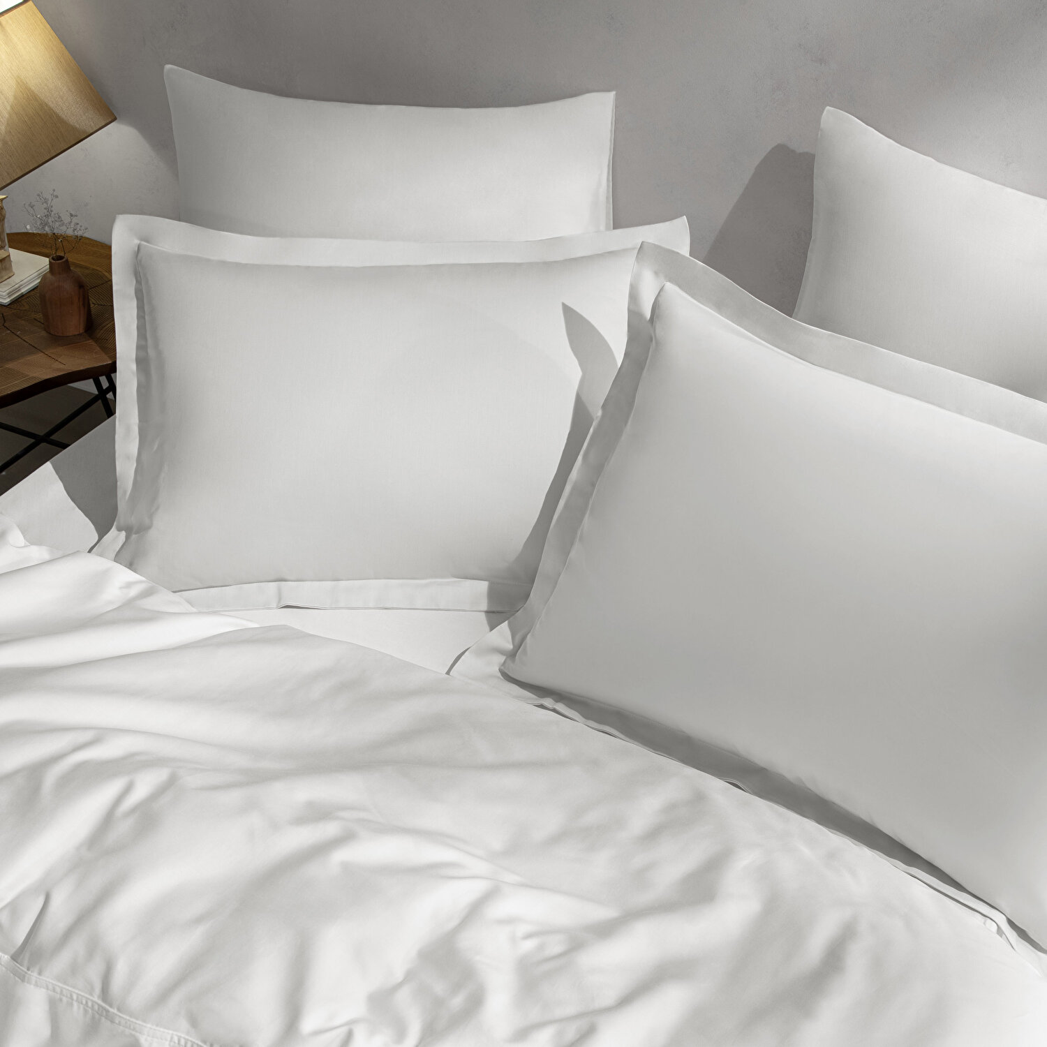 Linens Mix&Match Pamuk Saten Çift Kişilik Lastikli Çarşaf Ekru