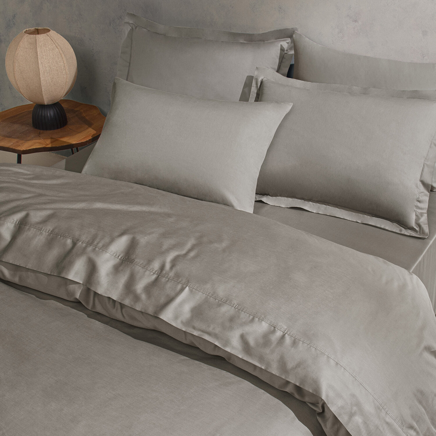 Linens Mix&Match Pamuk Saten Tek Kişilik Lastikli Çarşaf Vizon