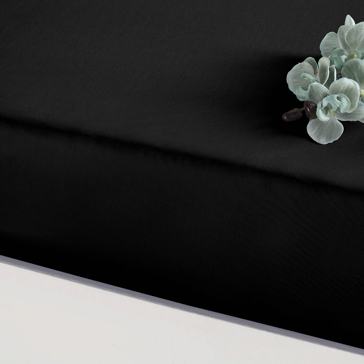 Linens Mix&Match Pamuk Saten Çift Kişilik Lastikli Çarşaf Siyah