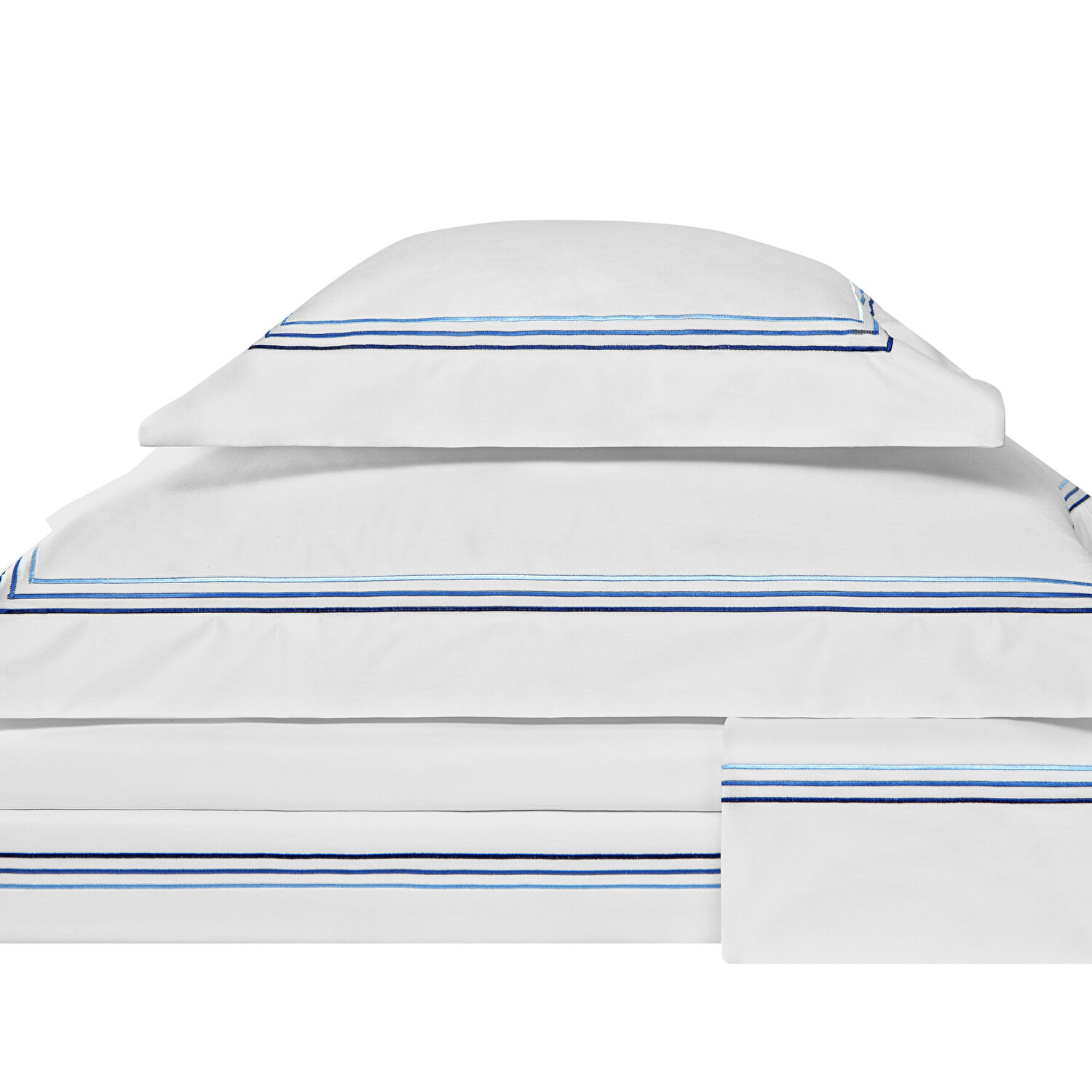 Valeron Trio Saten Superking Nevresim Takımı Lacivert