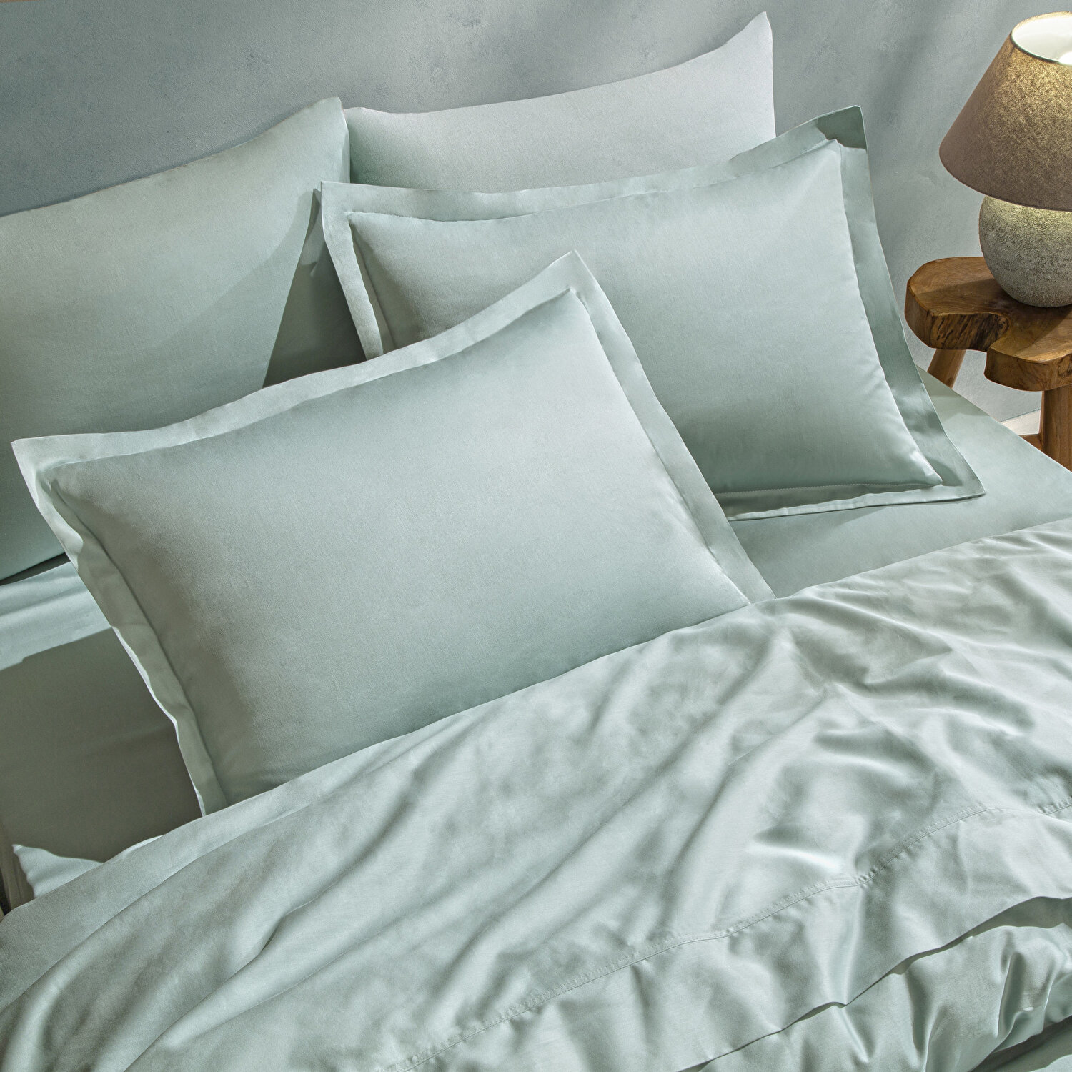 Linens Mix&Match Pamuk Tek Kişilik Saten Nevresim Kılıfı Yeşil