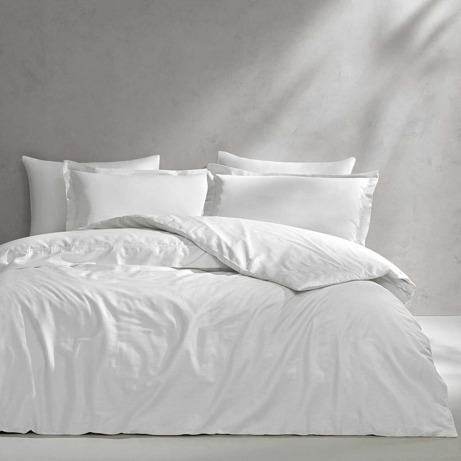 Linens Mix&Match Pamuk Saten 2'li Volanlı Yastık Kılıfı Seti Ekru