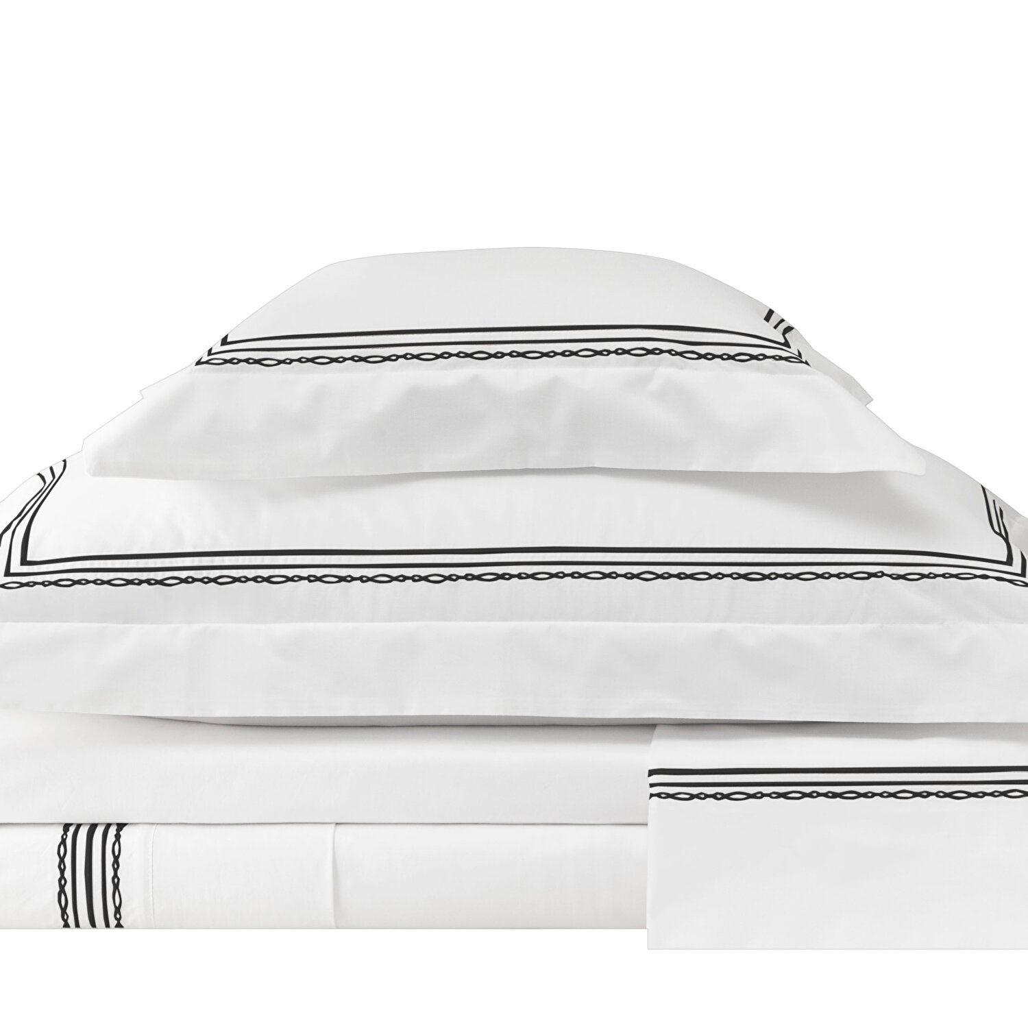 Valeron Atlas Percale Süper King Size Nevresim Takımı Siyah
