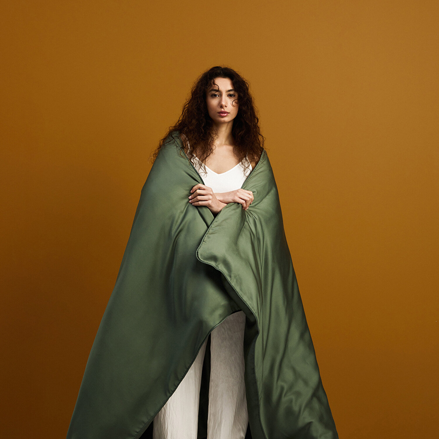 Linens X TENCEL™ Lyocell Çift Kişilik Nevresim Kılıfı Yeşil