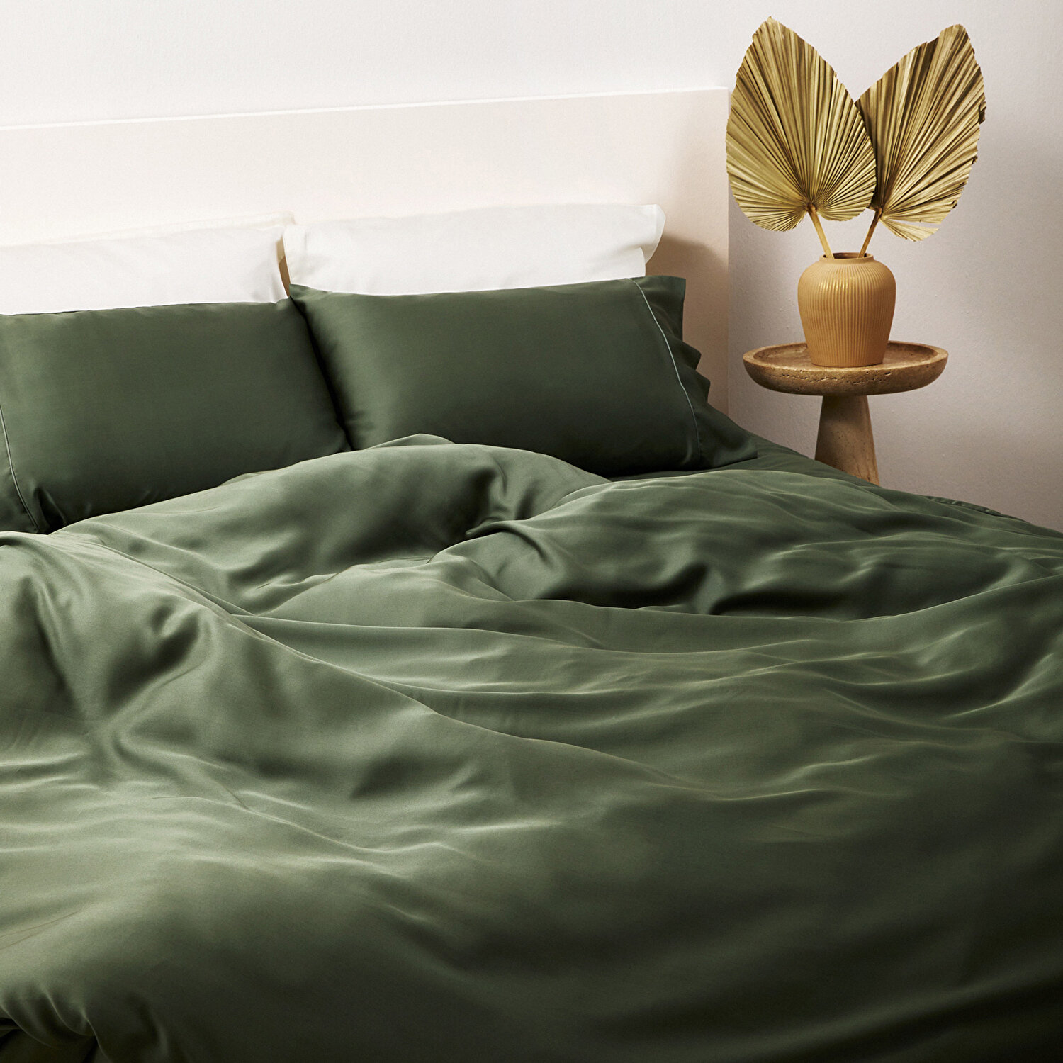 Linens X TENCEL™ Lyocell 2'li Volanlı Yastık Kılıfı Seti Yeşil