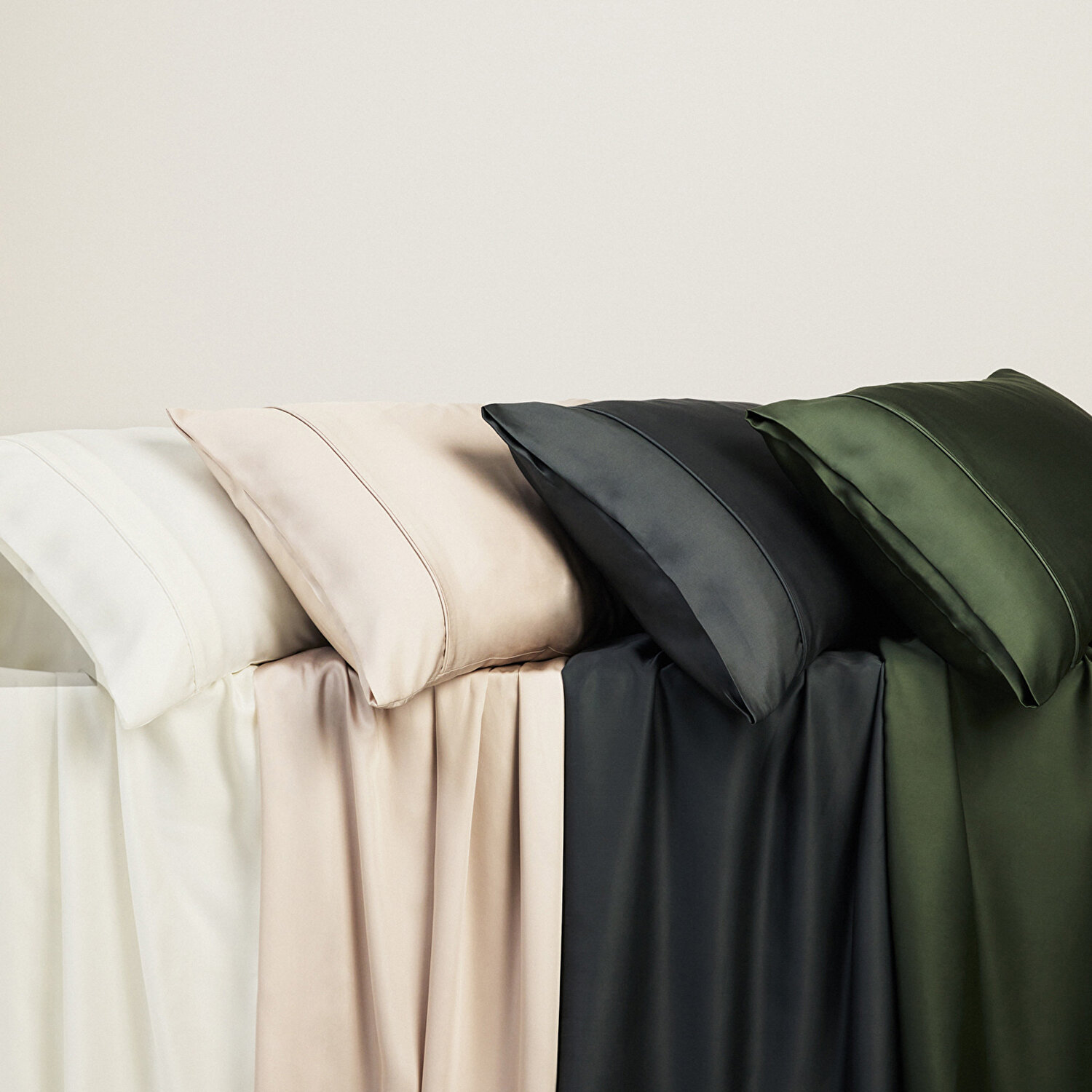 Linens X TENCEL™ Lyocell 2'li Volanlı Yastık Kılıfı Seti Antrasit