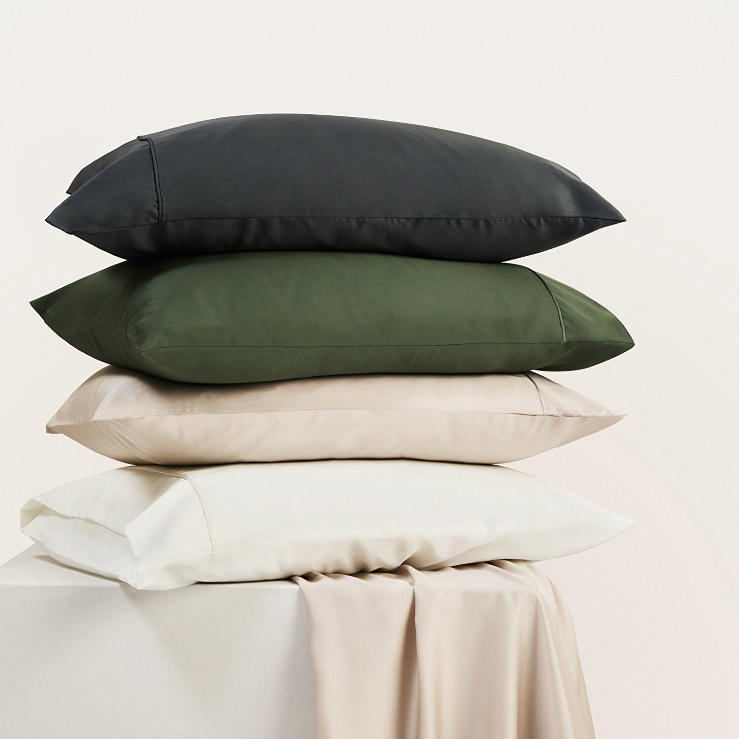 Linens X TENCEL™ Lyocell 2'li Standart Yastık Kılıfı Seti Beyaz