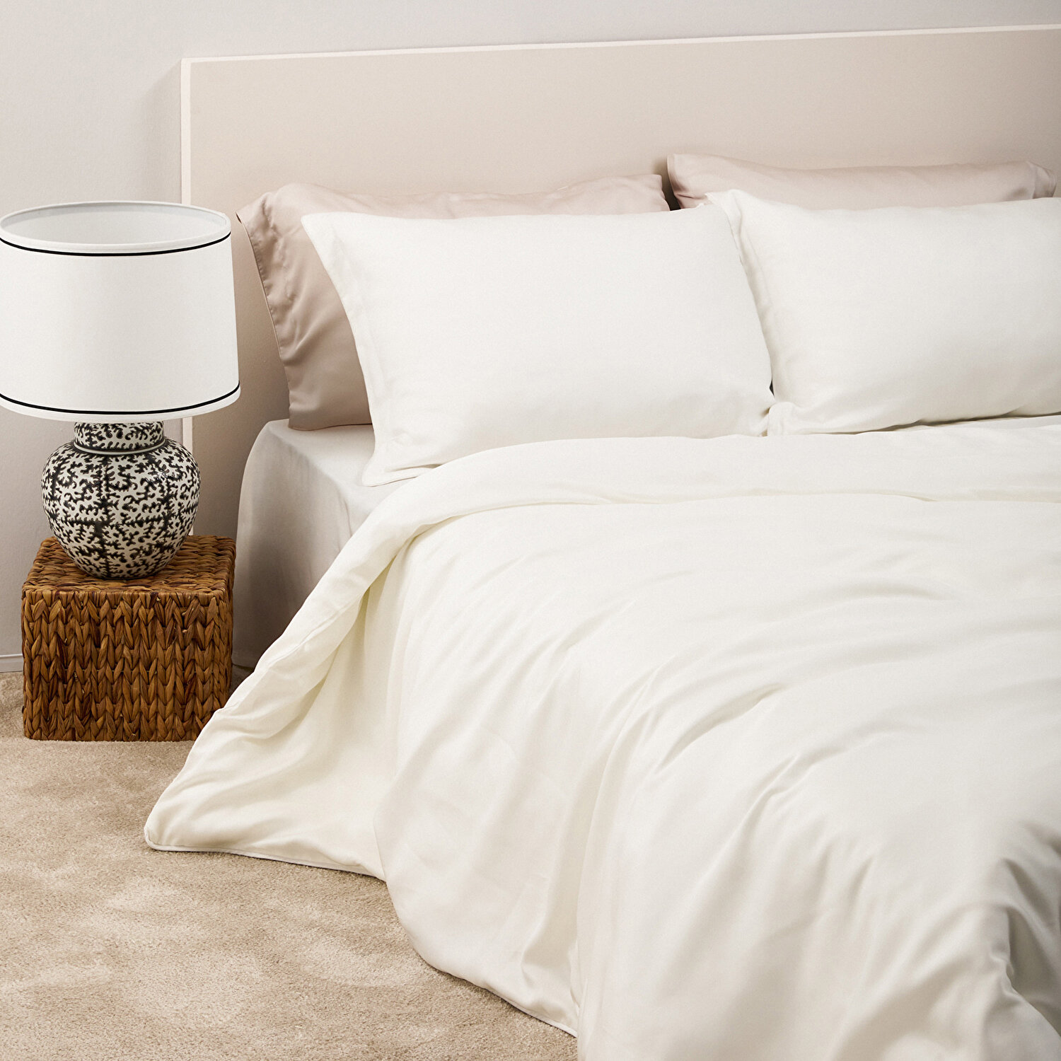 Linens X TENCEL™ Lyocell 2'li Standart Yastık Kılıfı Seti Beyaz