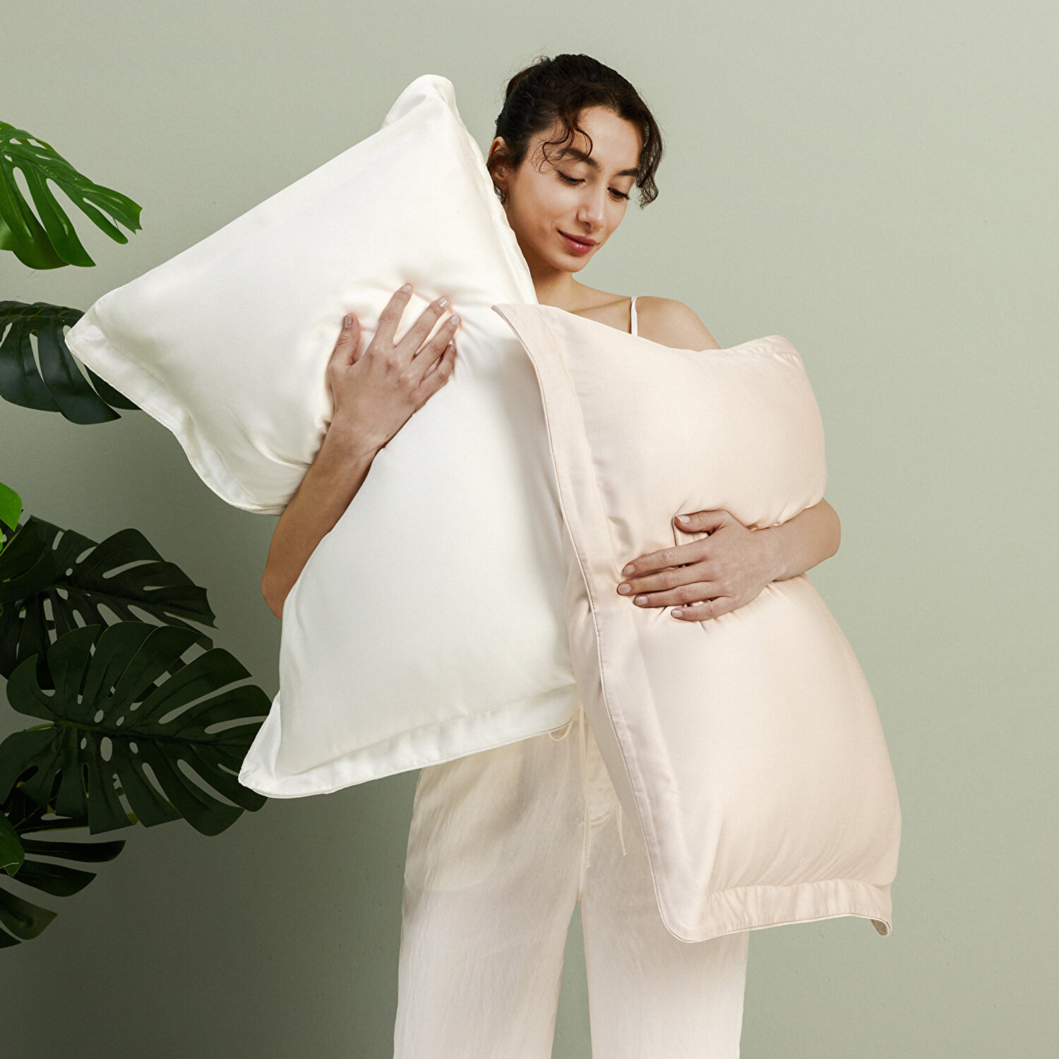 Linens X TENCEL™ Lyocell 2'li Standart Yastık Kılıfı Seti Beyaz