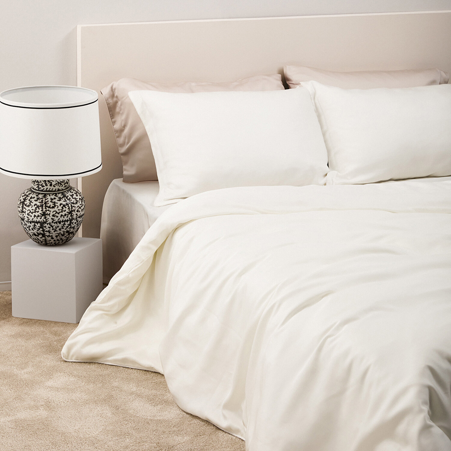 Linens X TENCEL™ Lyocell 2'li Standart Yastık Kılıfı Seti Beyaz