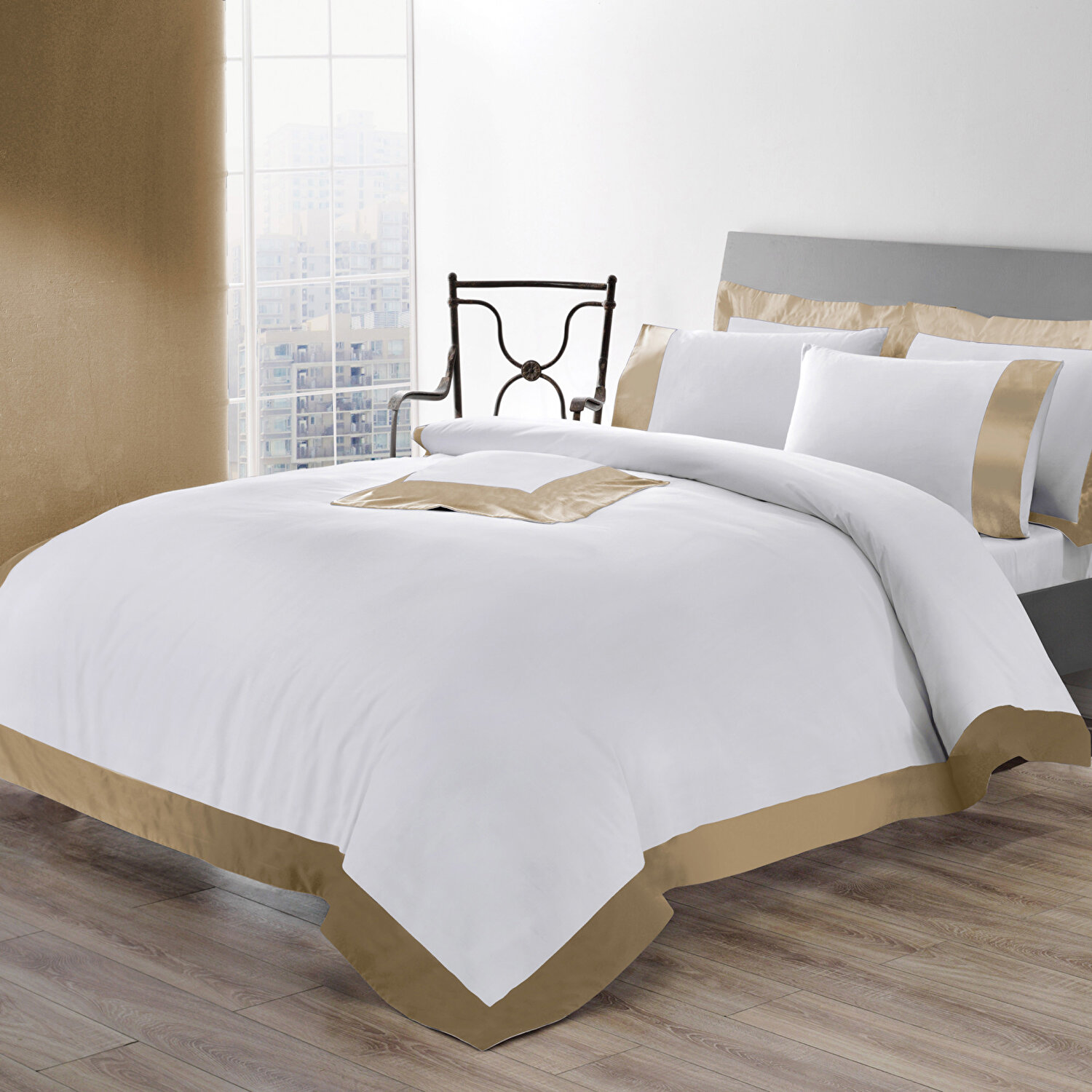 Valeron Nouveau Saten King Nevresim Takımı Devetüyü