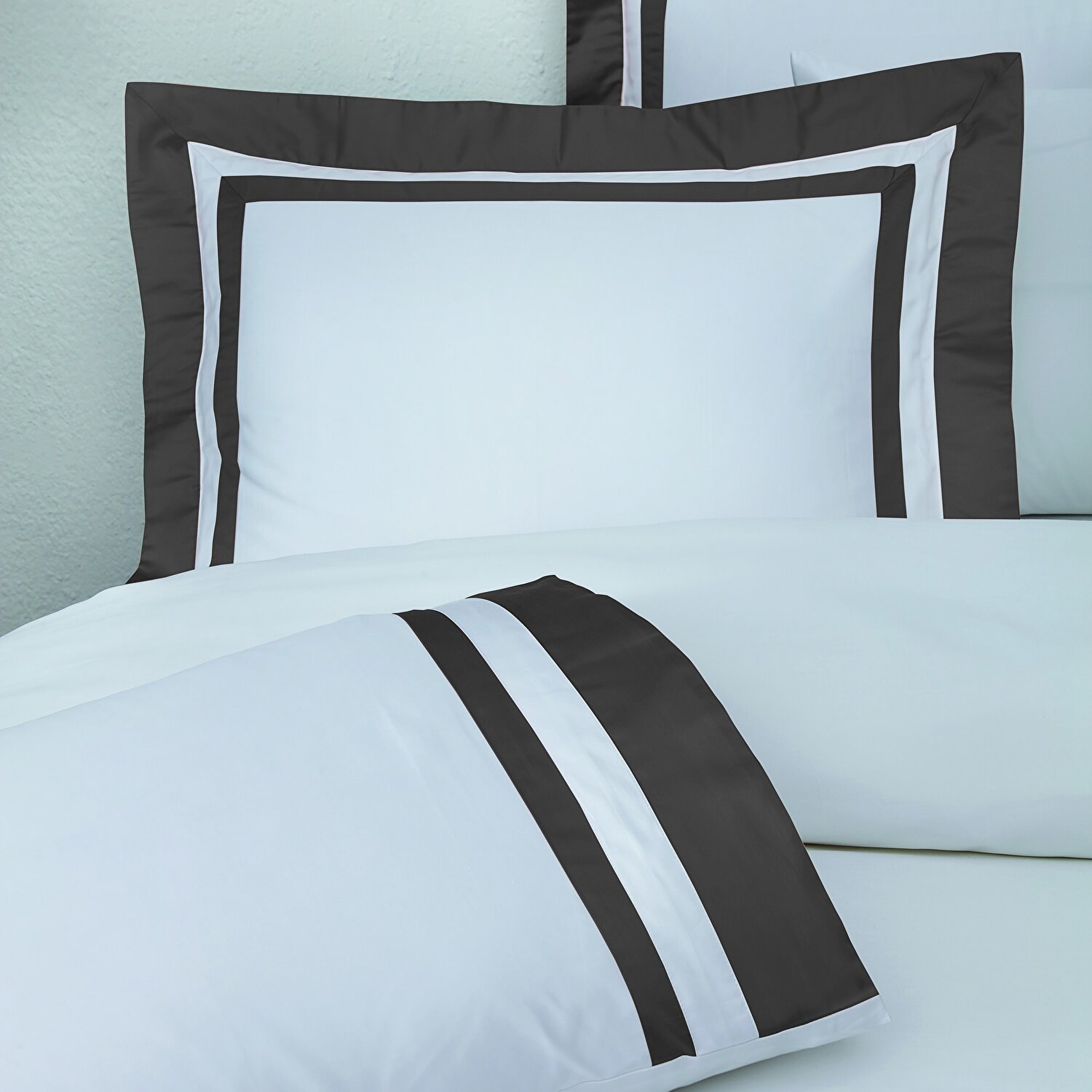 Valeron Nouveau Saten King Nevresim Takımı Antrasit