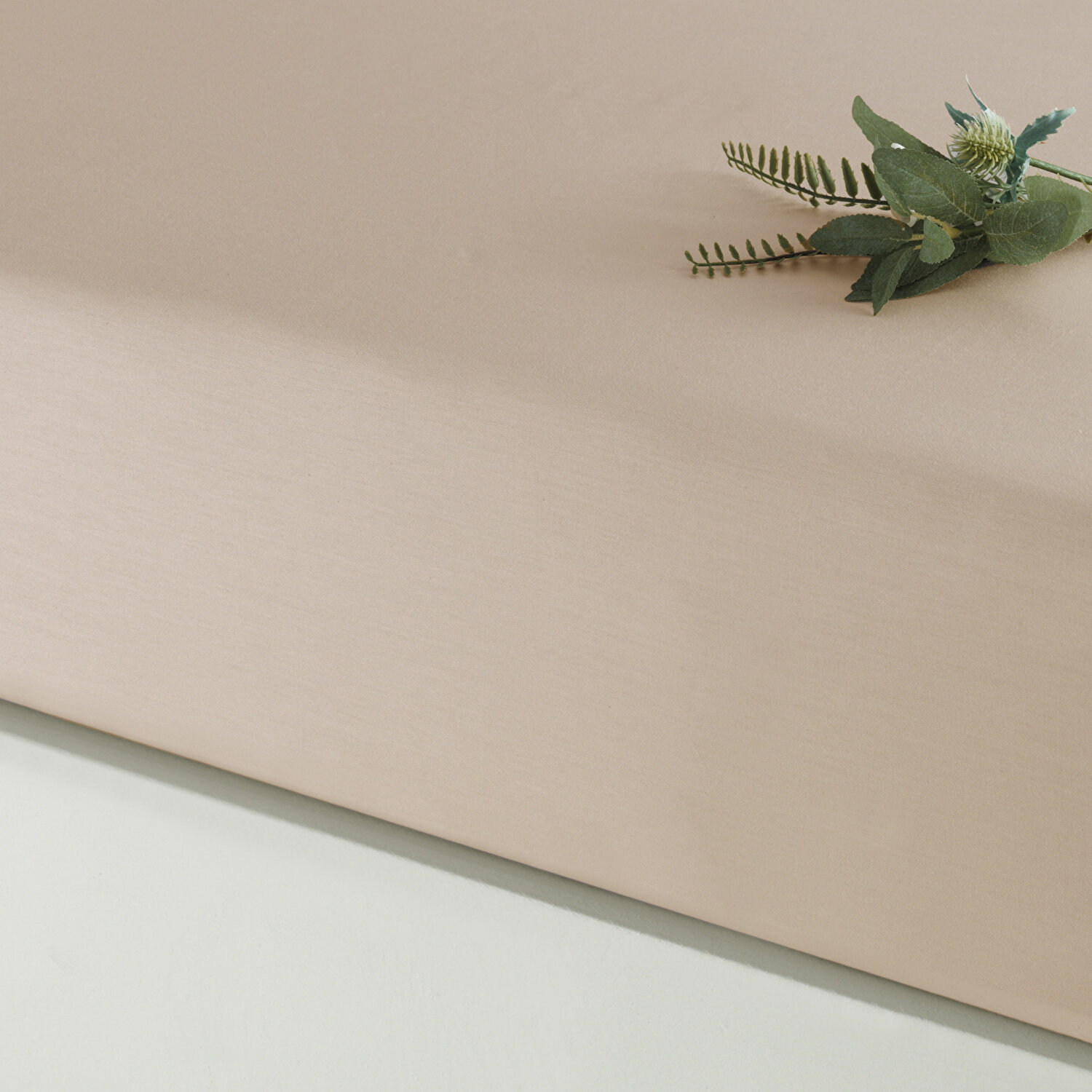 Linens Mix&Match Pamuk Saten Tek Kişilik Lastikli Çarşaf Camel