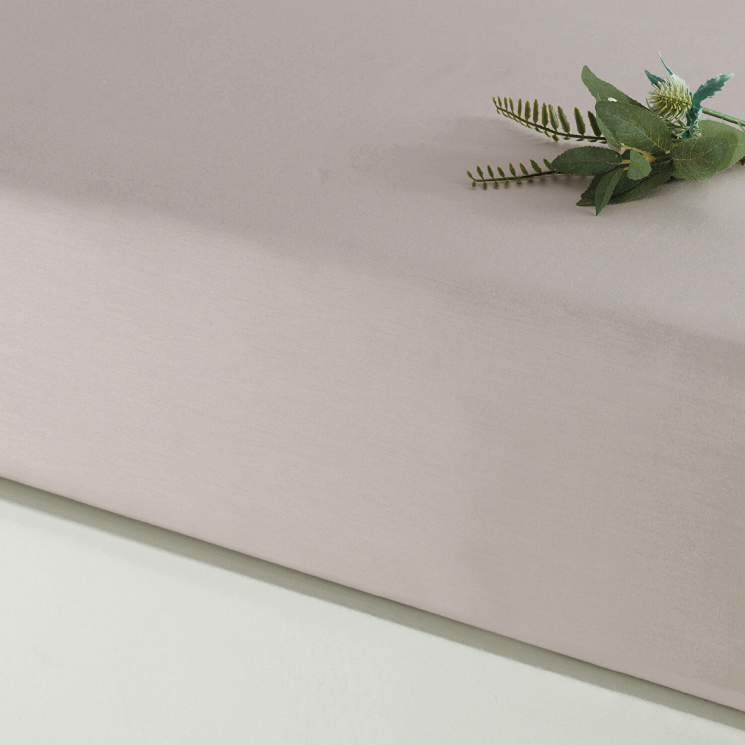 Linens Mix&Match Pamuk Saten Çift Kişilik Lastikli Çarşaf Taş