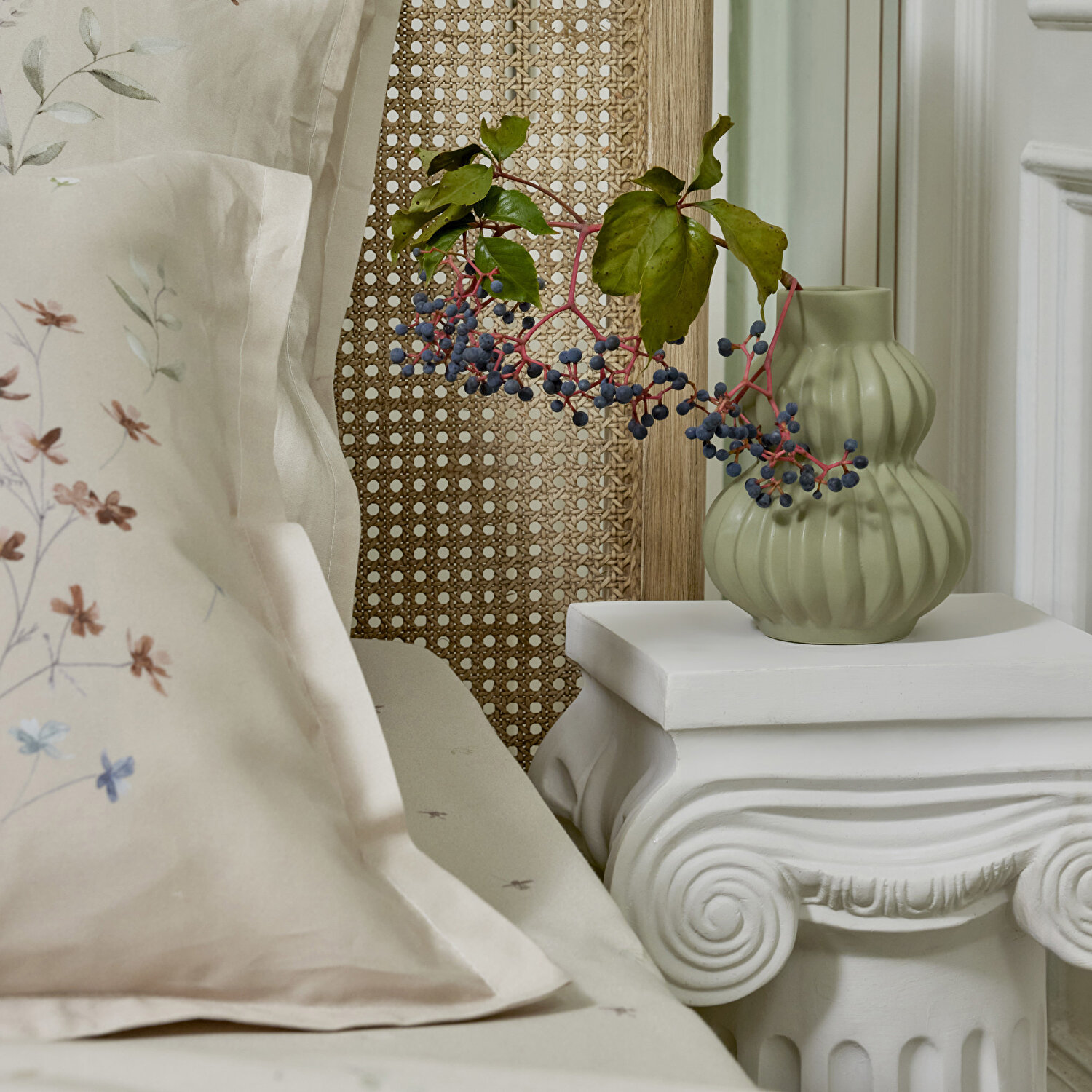 Linens Allday Owen Pamuk Saten Çift Kişilik Nevresim Takımı Bej