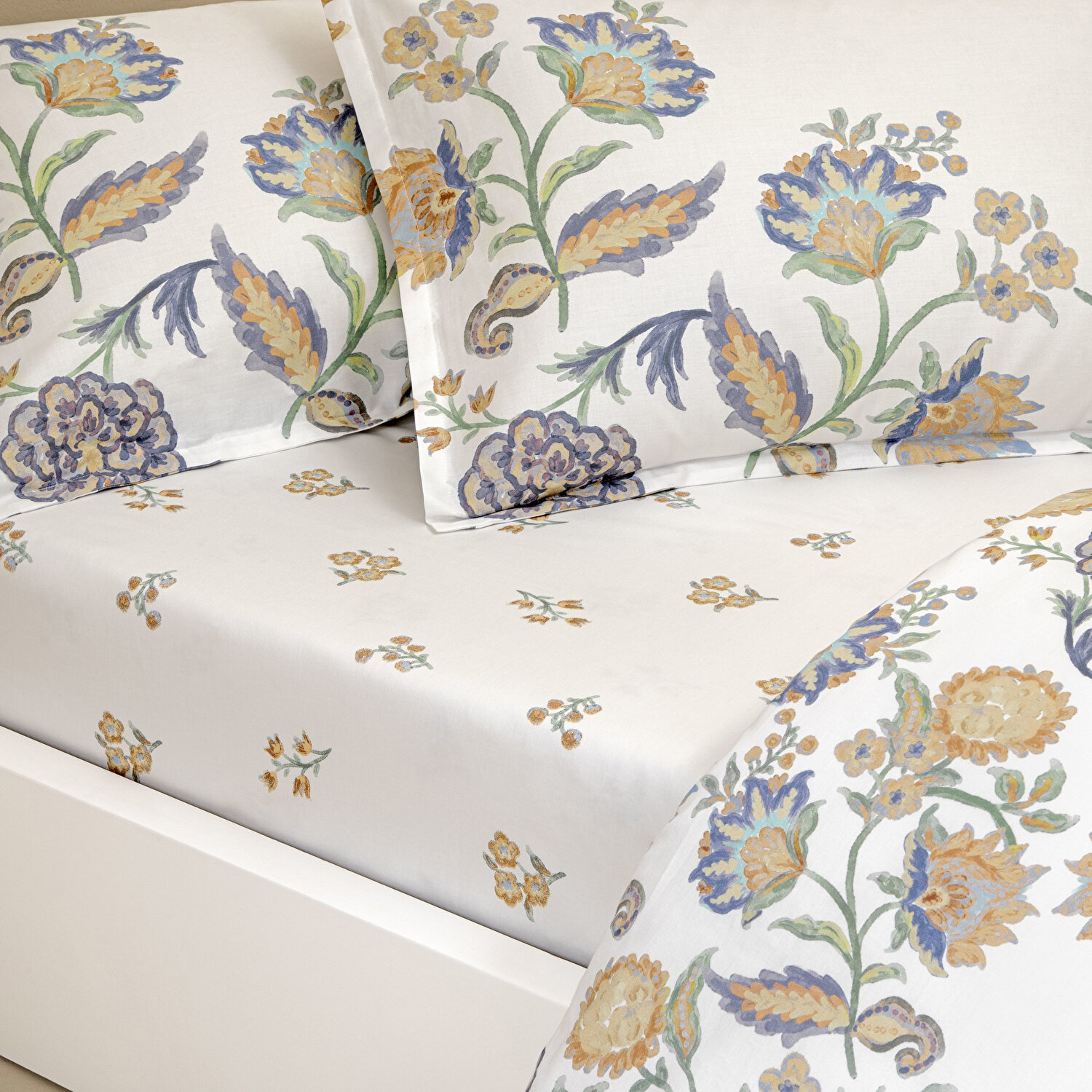 Linens Allday Tresca Pamuk Saten Çift Kişilik Nevresim Takımı Turuncu