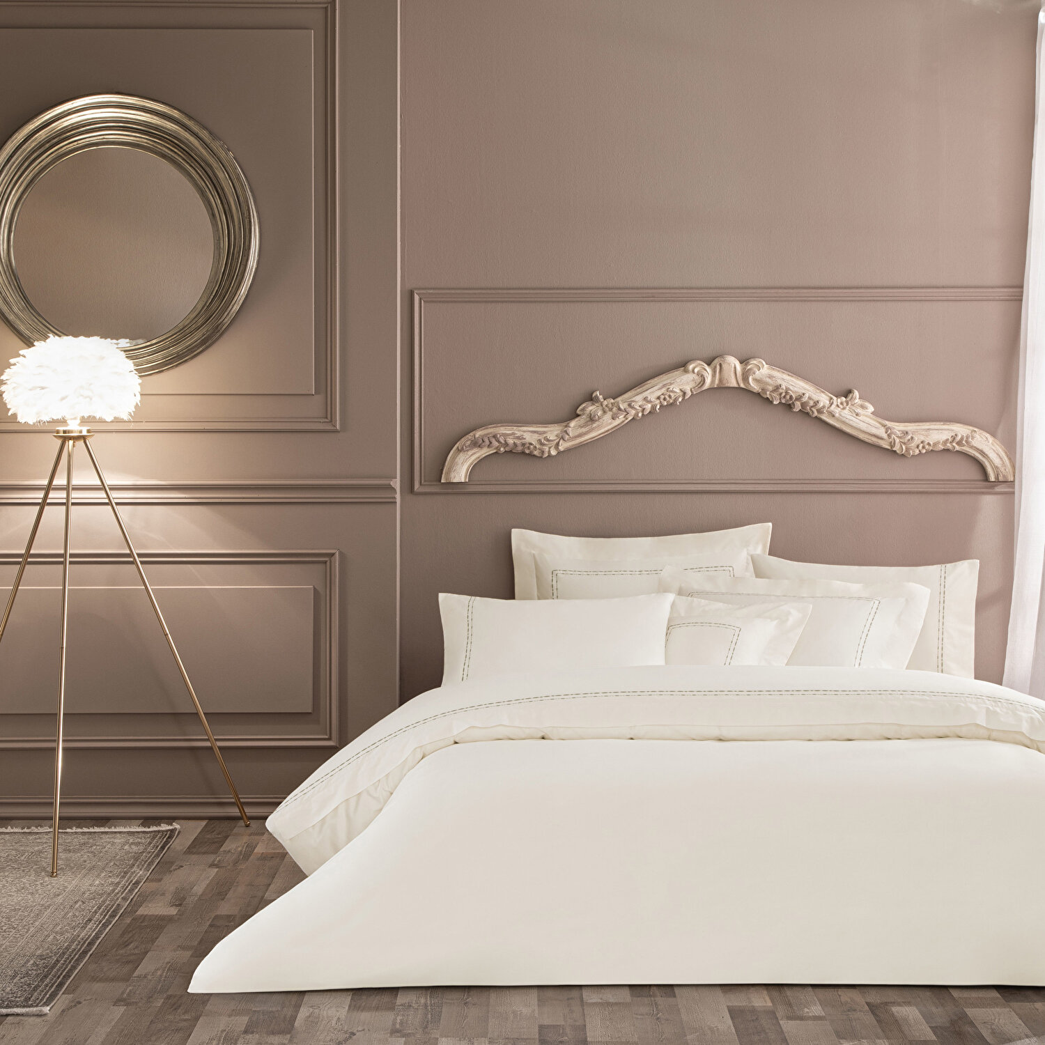 Valeron Valois Jakar Süper King Nevresim Takımı Haki