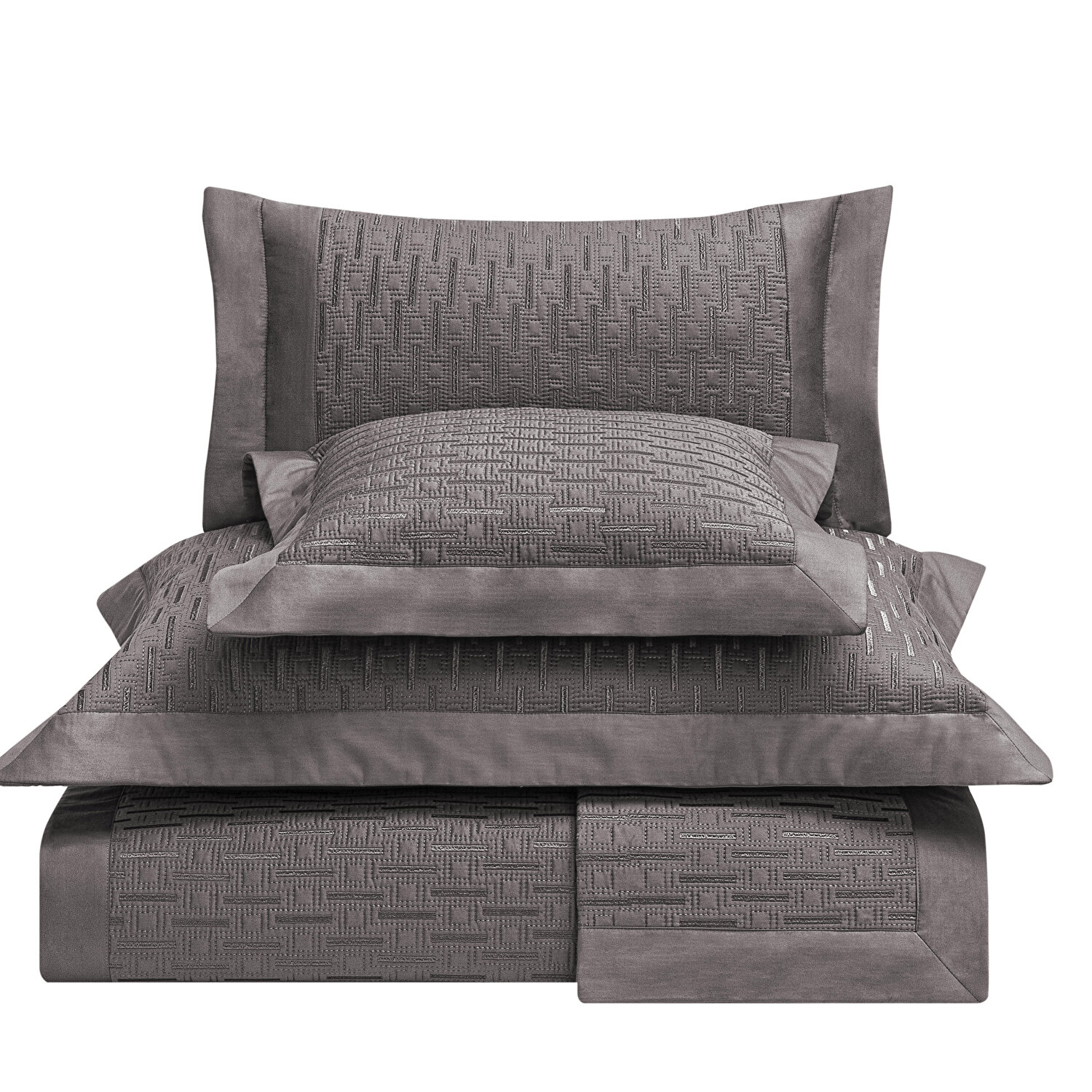 Valeron Lia Tek Kişilik Yatak Örtüsü Seti Antrasit