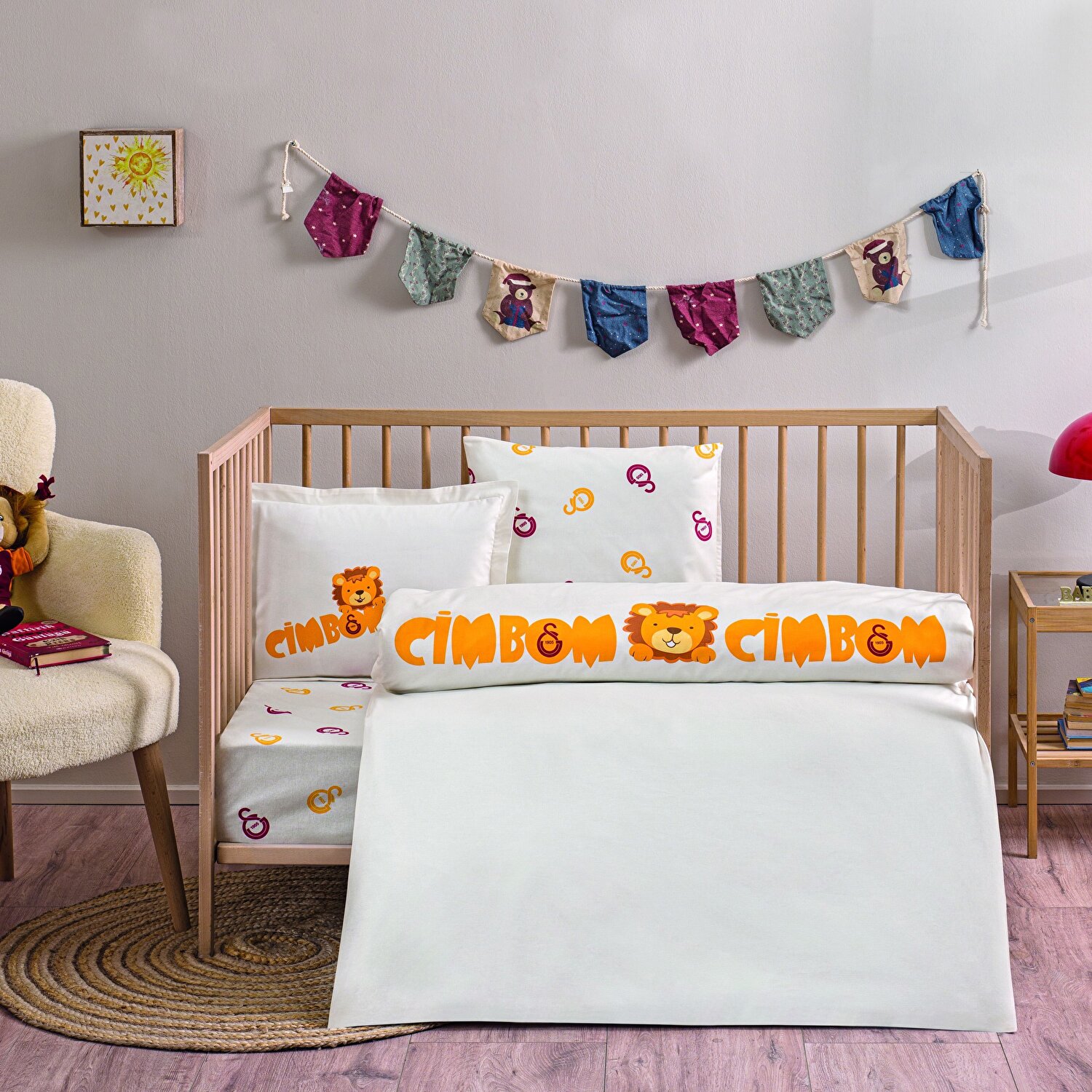 Taç Lisanslı Galatasaray Strip Baby Pamuk Nevresim Takımı