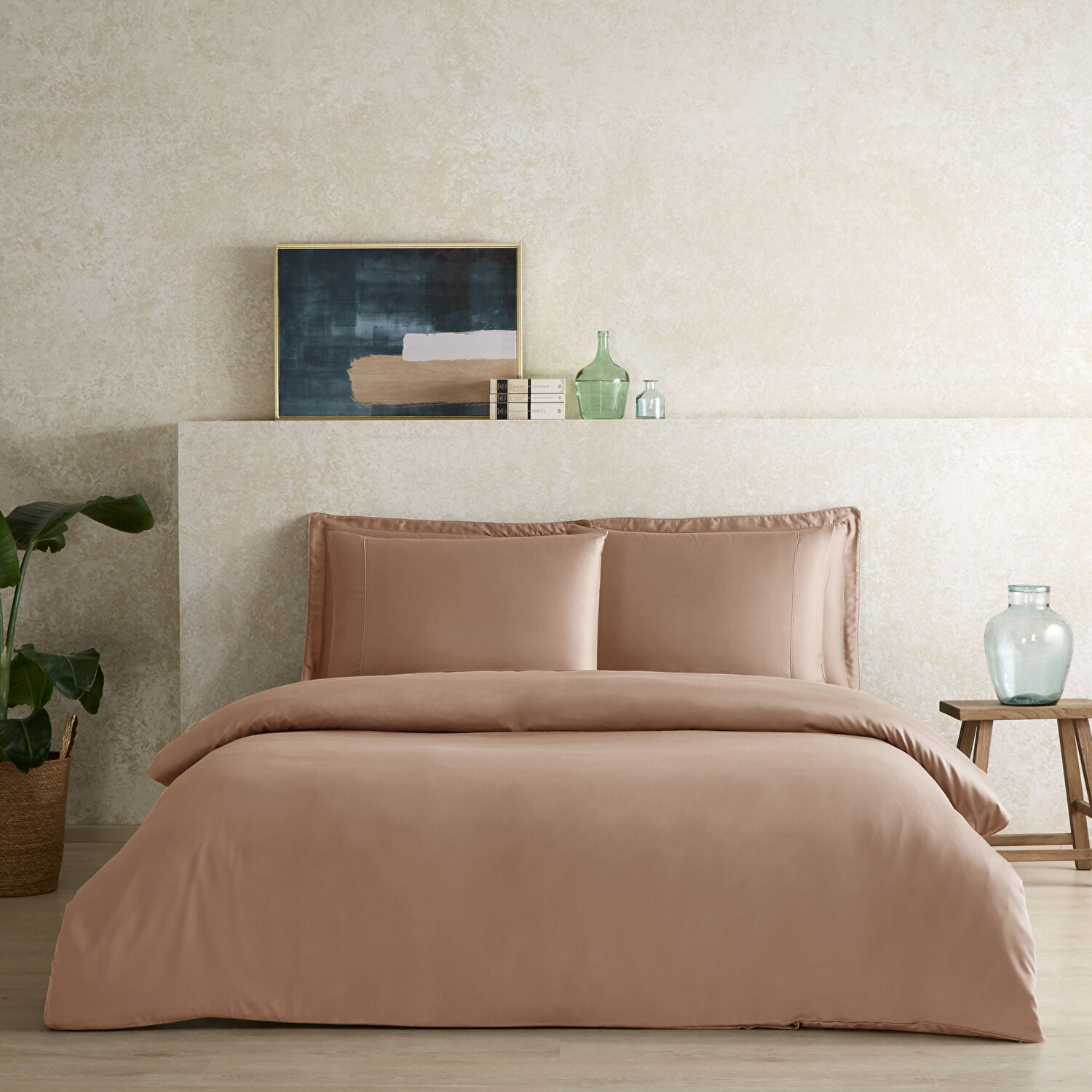 Linens X TENCEL™ Lyocell Çift Kişilik Nevresim Kılıfı Rose