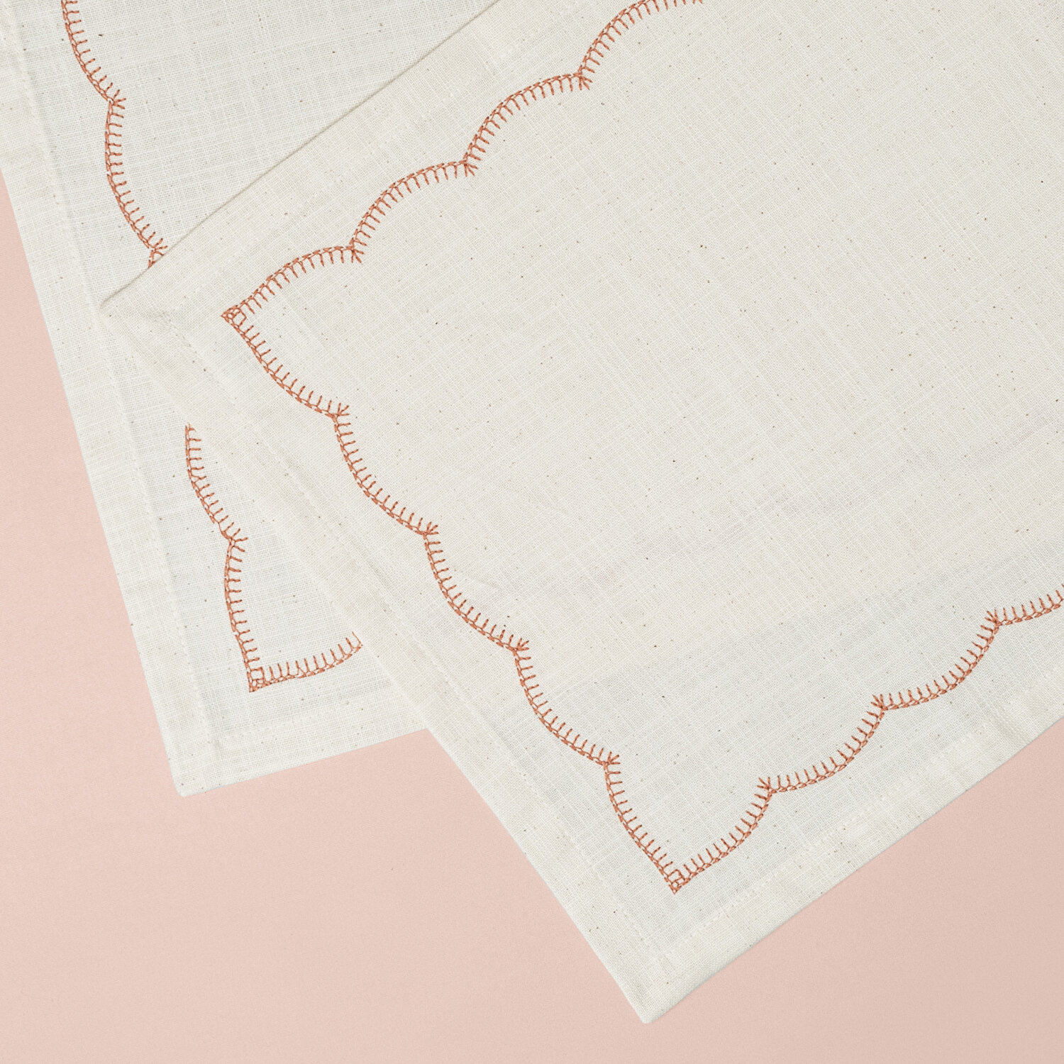 Linens Morby 2'li 35x45 cm Peçete Naturel Kiremit