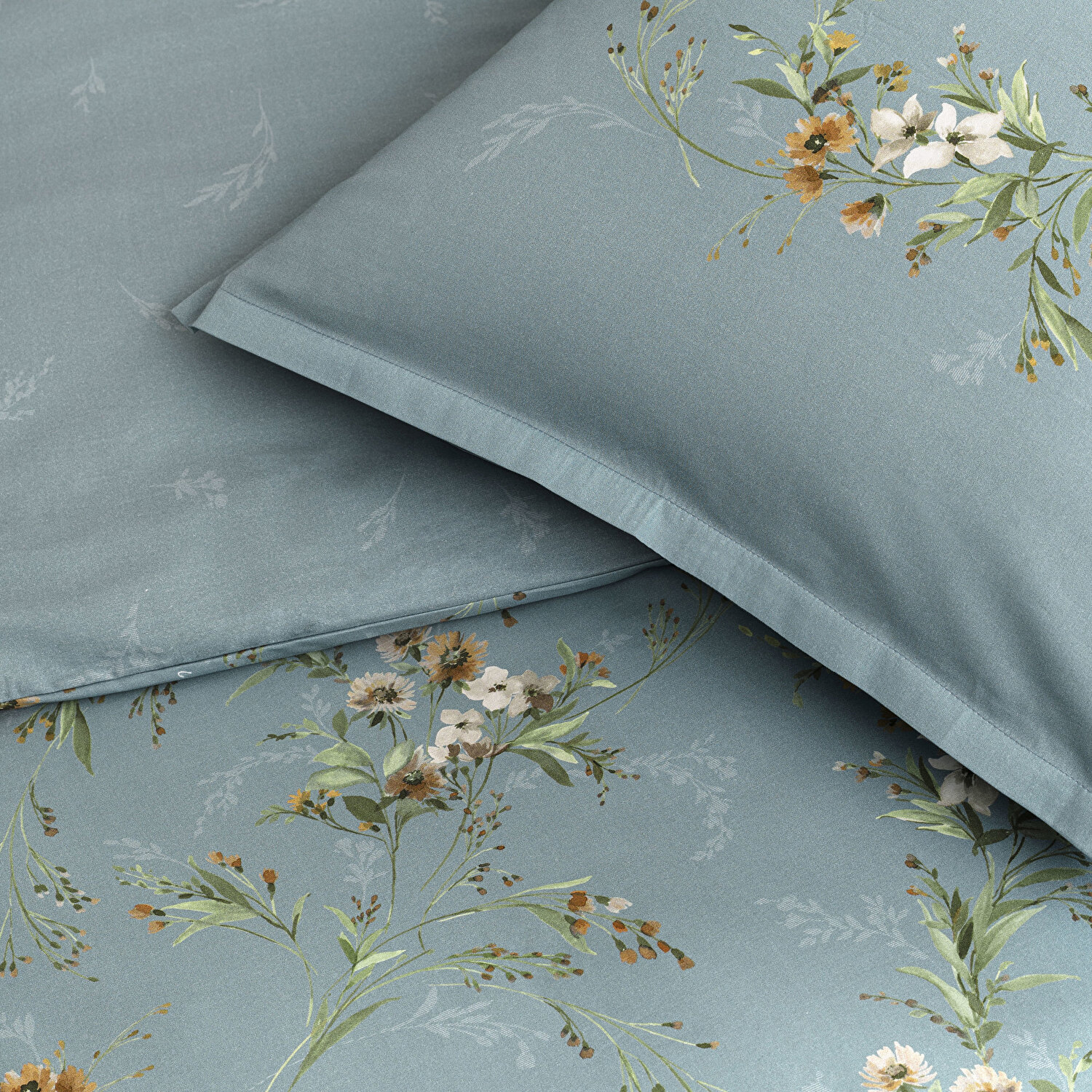 Linens Allday Luce Pamuk Saten Tek Kişilik Nevresim Takımı Mavi