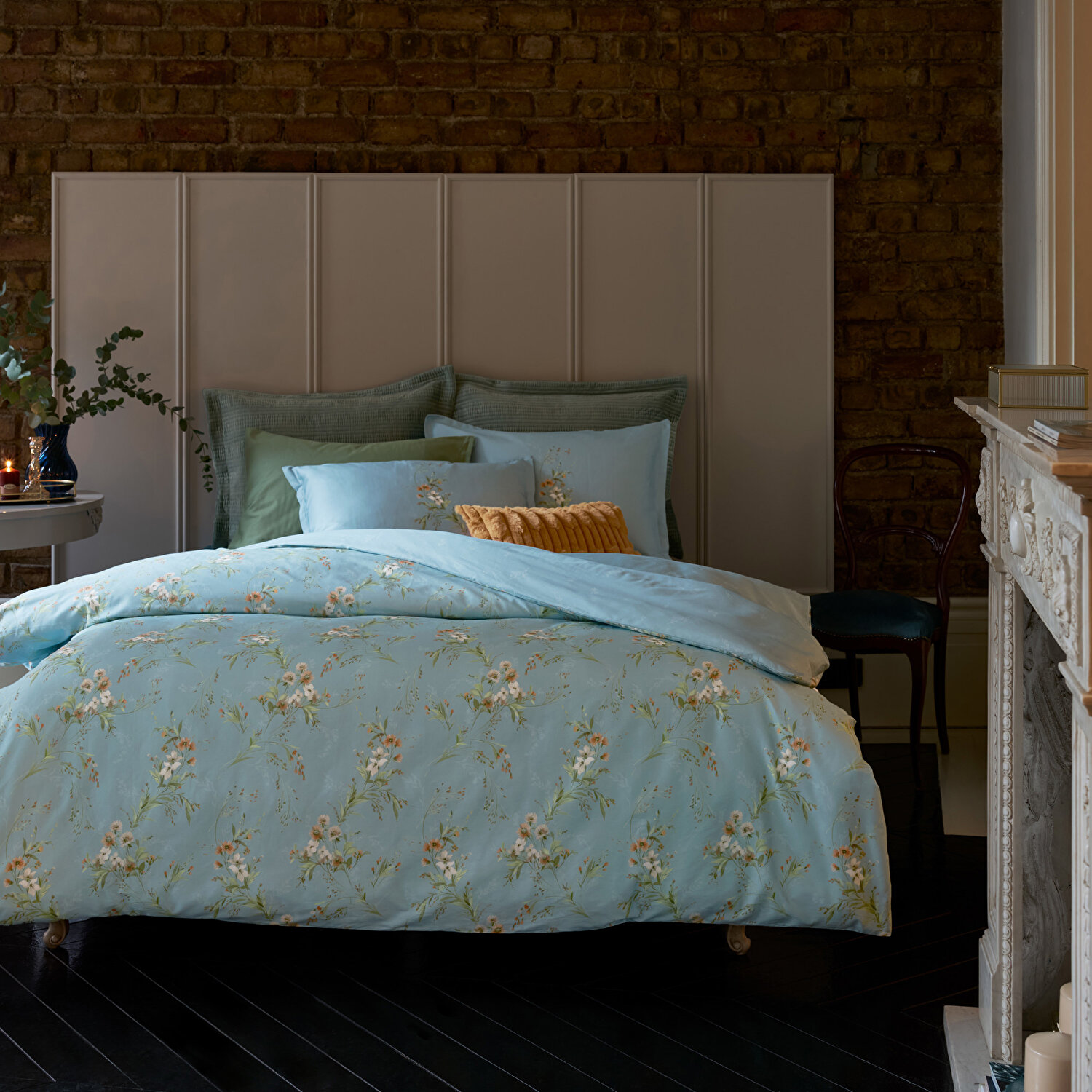 Linens Allday Luce Pamuk Saten Tek Kişilik Nevresim Takımı Mavi