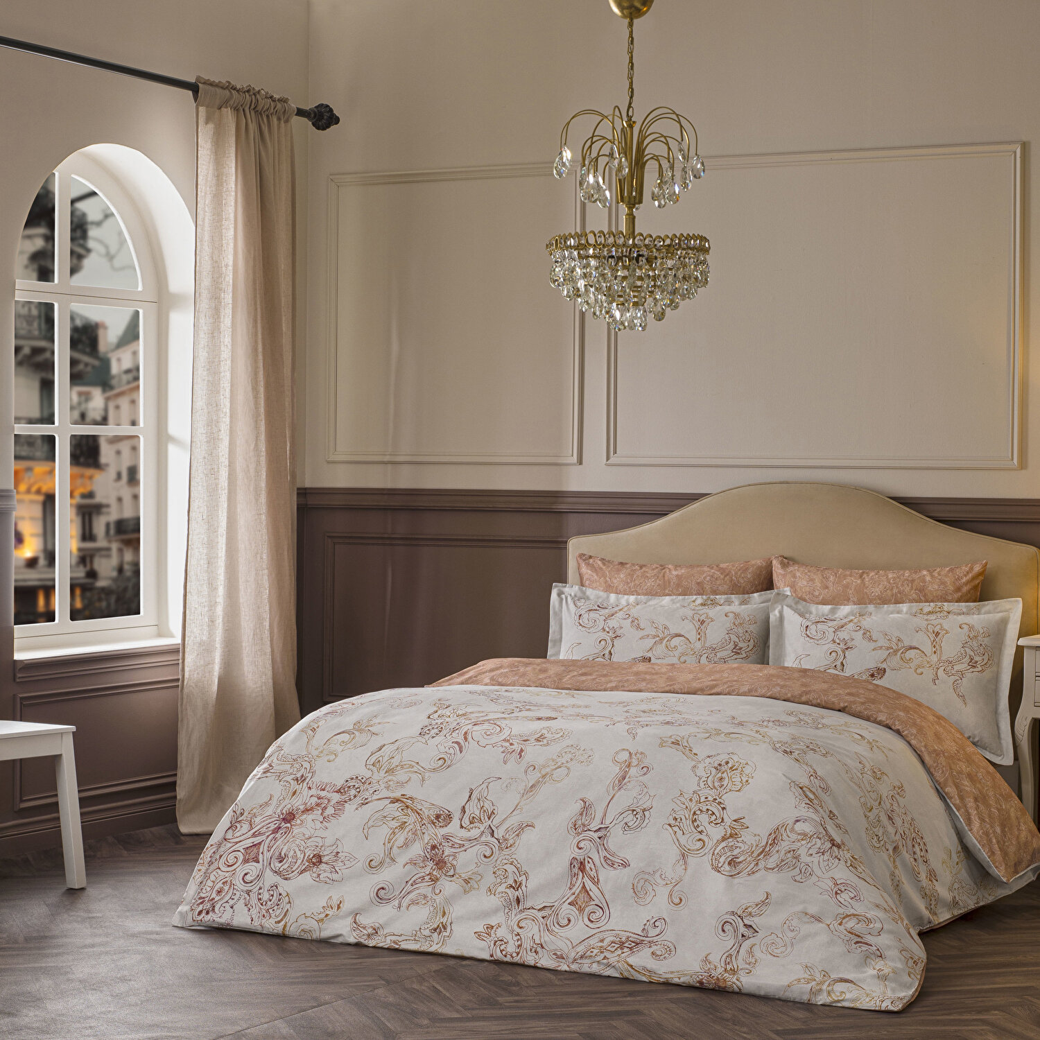 Linens Etienne Pamuk Saten Tek Kişilik Nevresim Takımı Gri