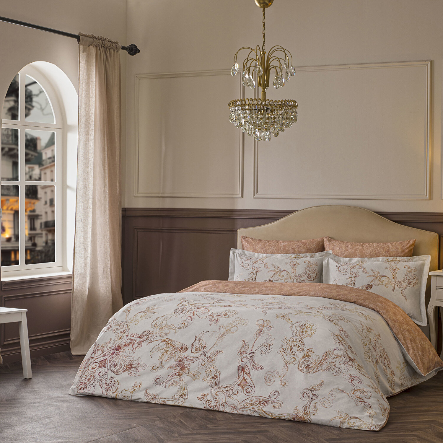 Linens Etienne Pamuk Saten Tek Kişilik Nevresim Takımı Gri