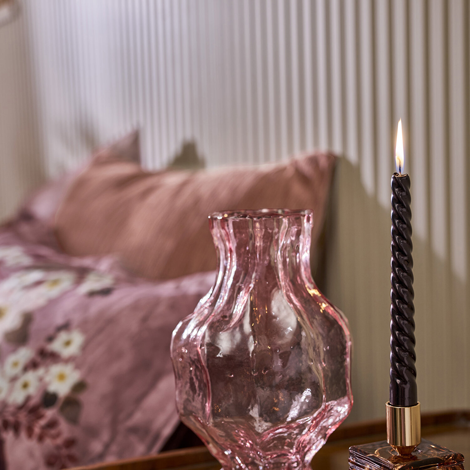 Linens Velour Pamuk Saten Çift Kişilik Nevresim Takımı Pembe