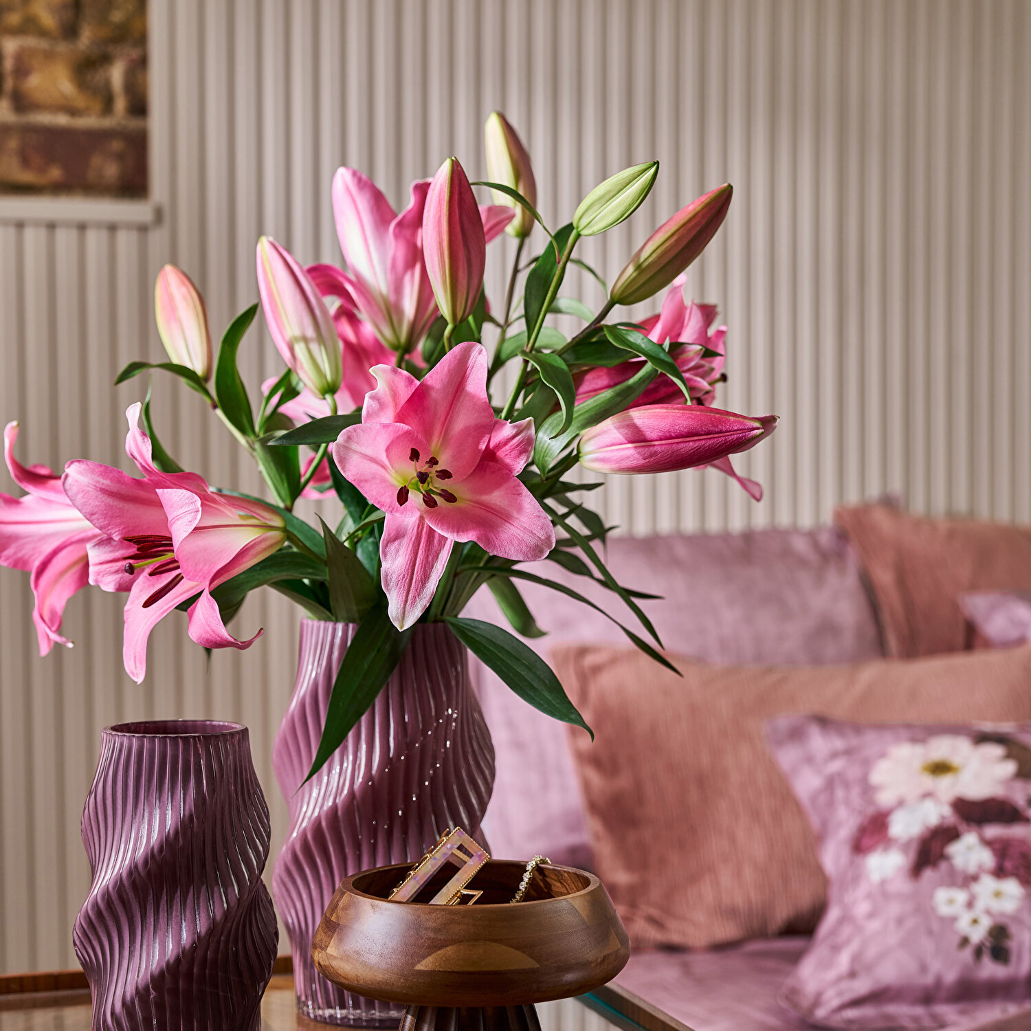 Linens Velour Pamuk Saten Çift Kişilik Nevresim Takımı Pembe