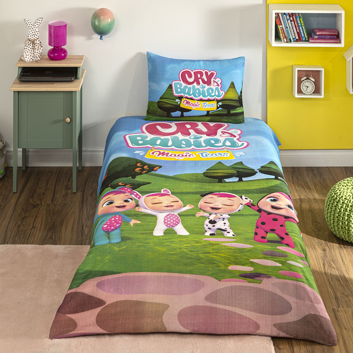 Taç Lisanslı Cry Babies Pamuk Tek Kişilik Nevresim Takımı