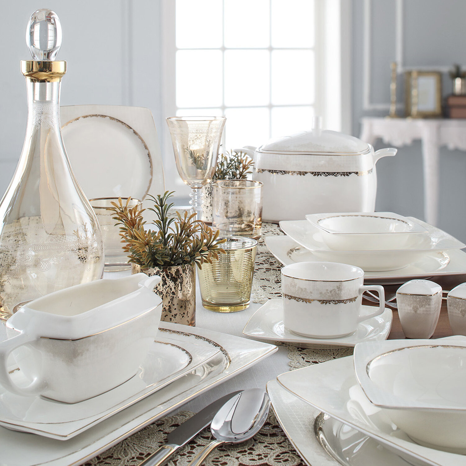 Pierre Cardin Stella 60 Parça 12 Kişilik Yemek Takımı