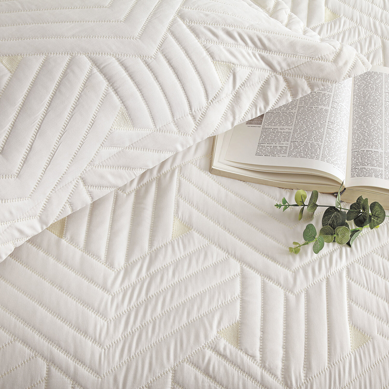 Linens Vita Çift Kişilik Yatak Örtüsü Seti Beyaz