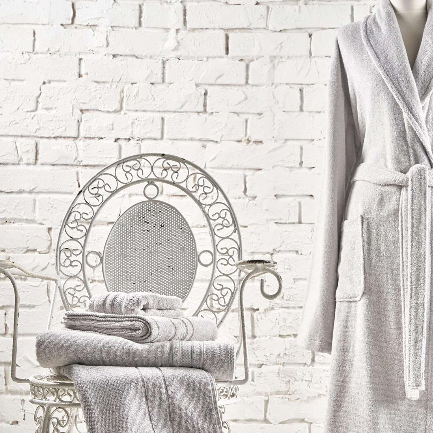 Linens Soft Pamuk 85x150 cm Banyo Havlusu Gri