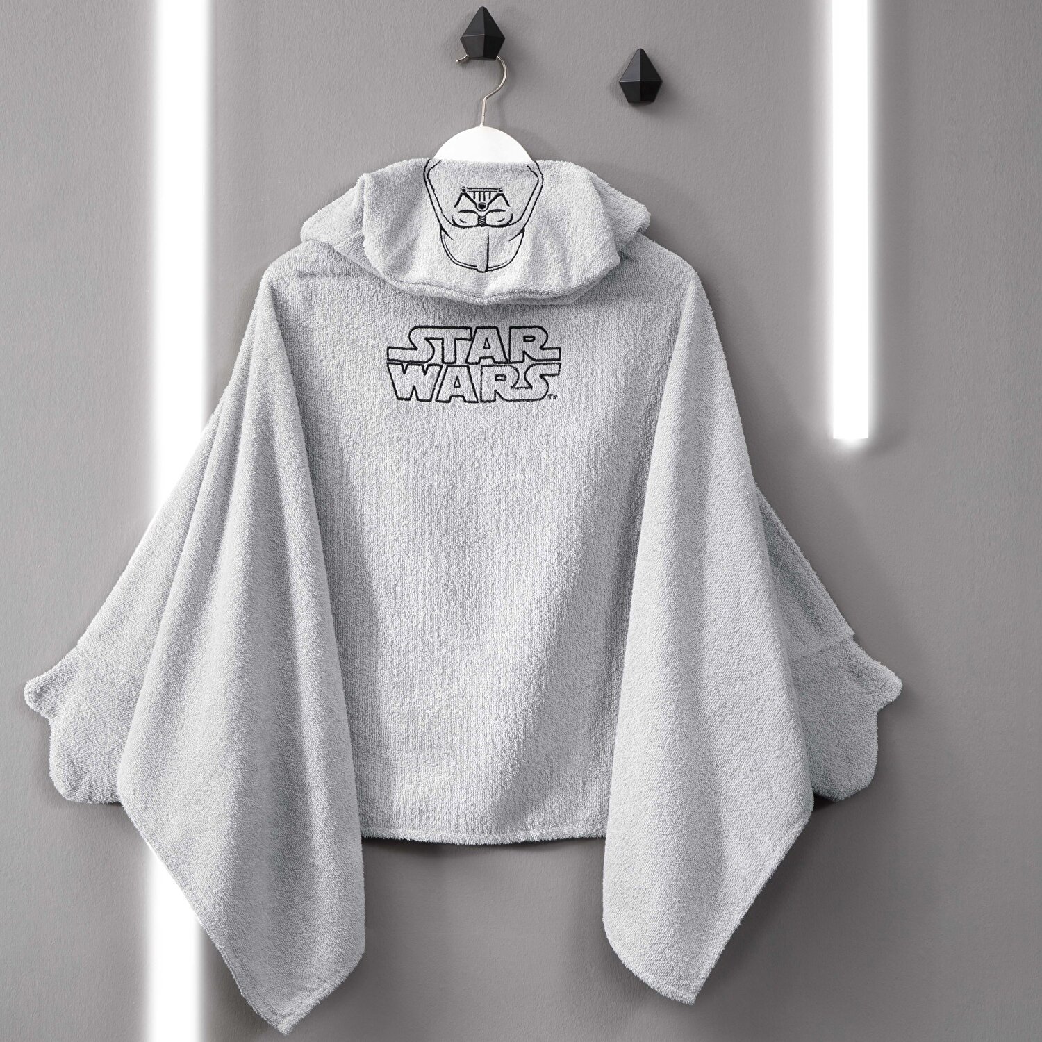 Lisanslı Star Wars Pamuk 75x130 cm Havlu Panço Gri