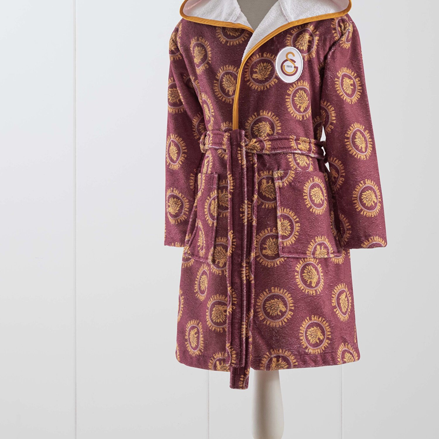 Taç Lisanslı Galatasaray 1905 10-12 Yaş Çocuk Baskılı Bornoz