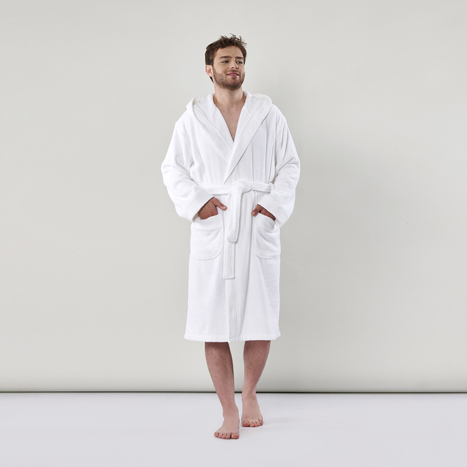 Linens Premium Pamuk M Bornoz Beyaz