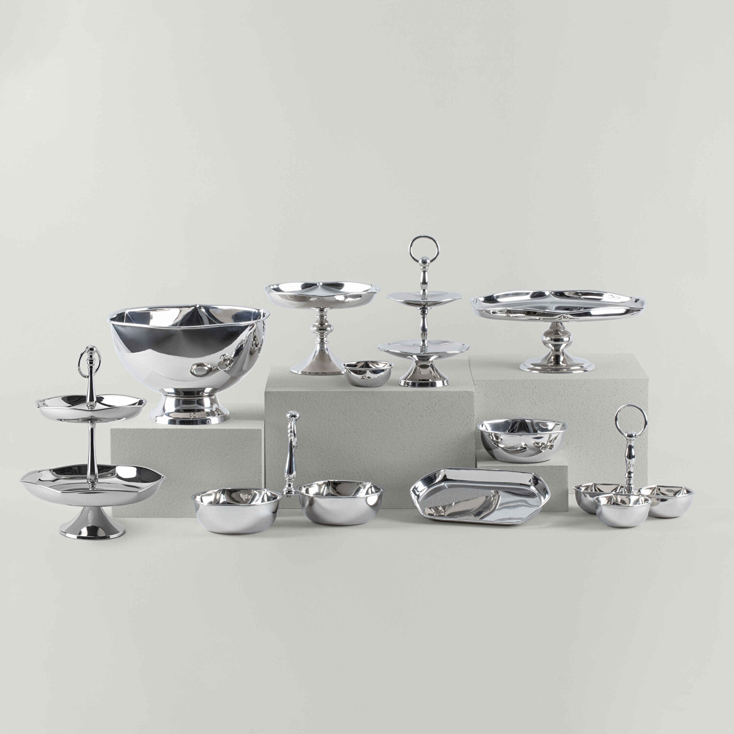 Linens Wawe 9x9x3 cm Kase Gümüş