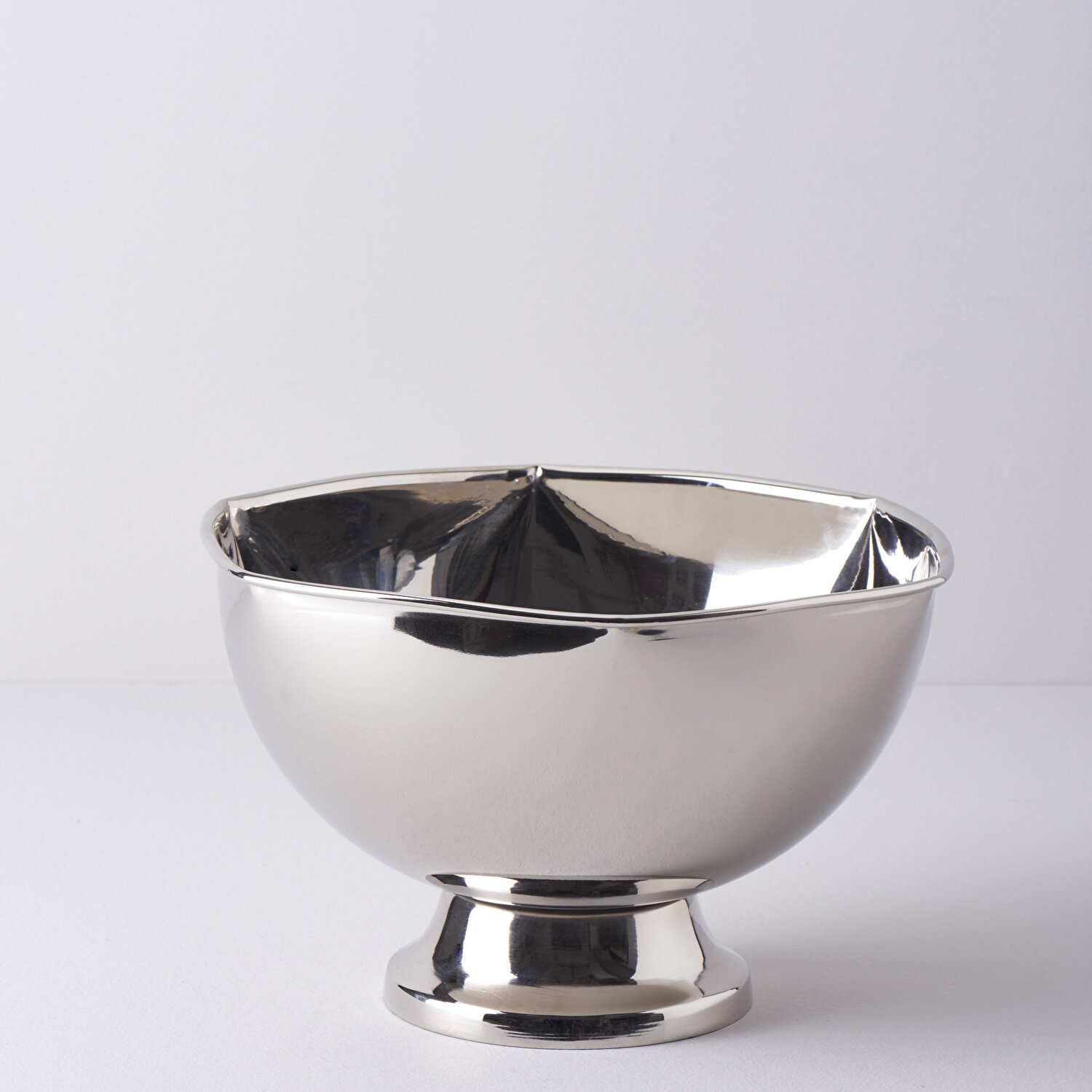 Linens Ayaklı Wawe 28x28x17 cm Kase Gümüş