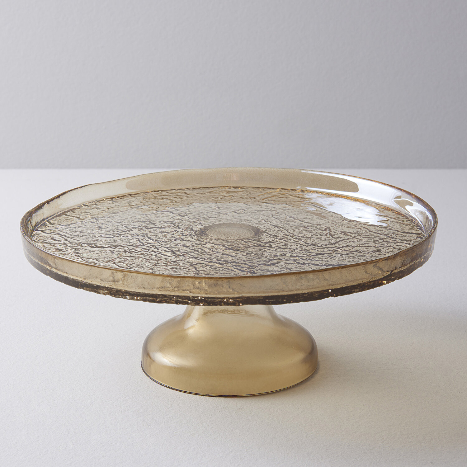 Linens Gleam Cam 32 cm Ayaklı Servis Amber