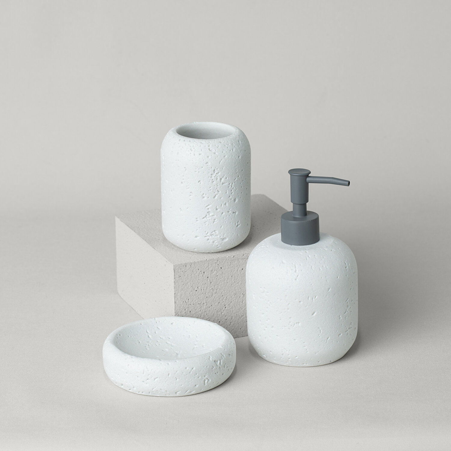 Linens Lumıa 11,4X3,1 cm Katı Sabunluk Beyaz