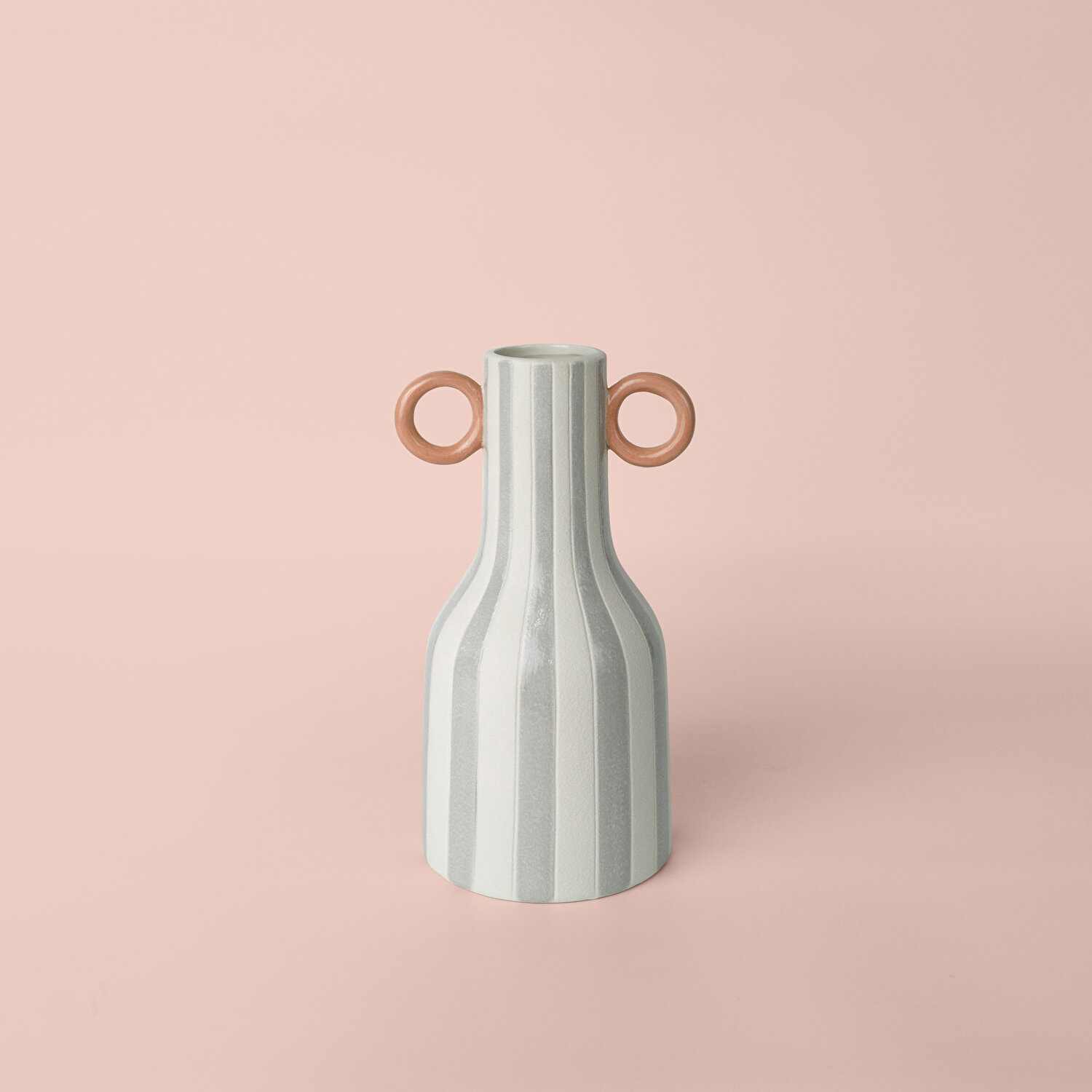 Linens Minella 11x11x22 cm Vazo Beyaz Mercan