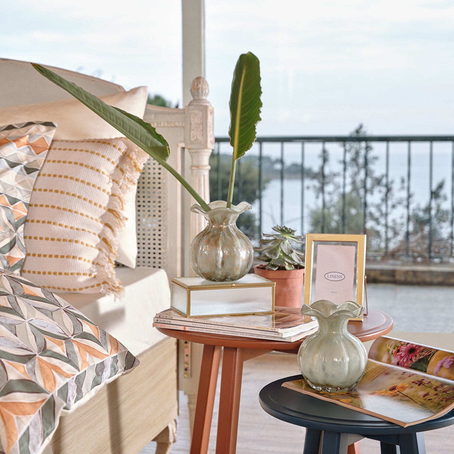 Linens Laveta 9x9x12 cm Düzenleyici Gold