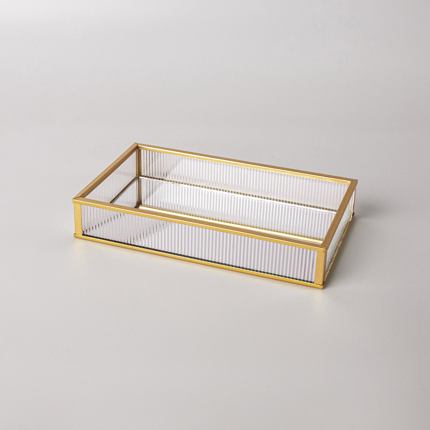 Linens Laveta 40x14x3,5 cm Dekoratif Tepsi Gold