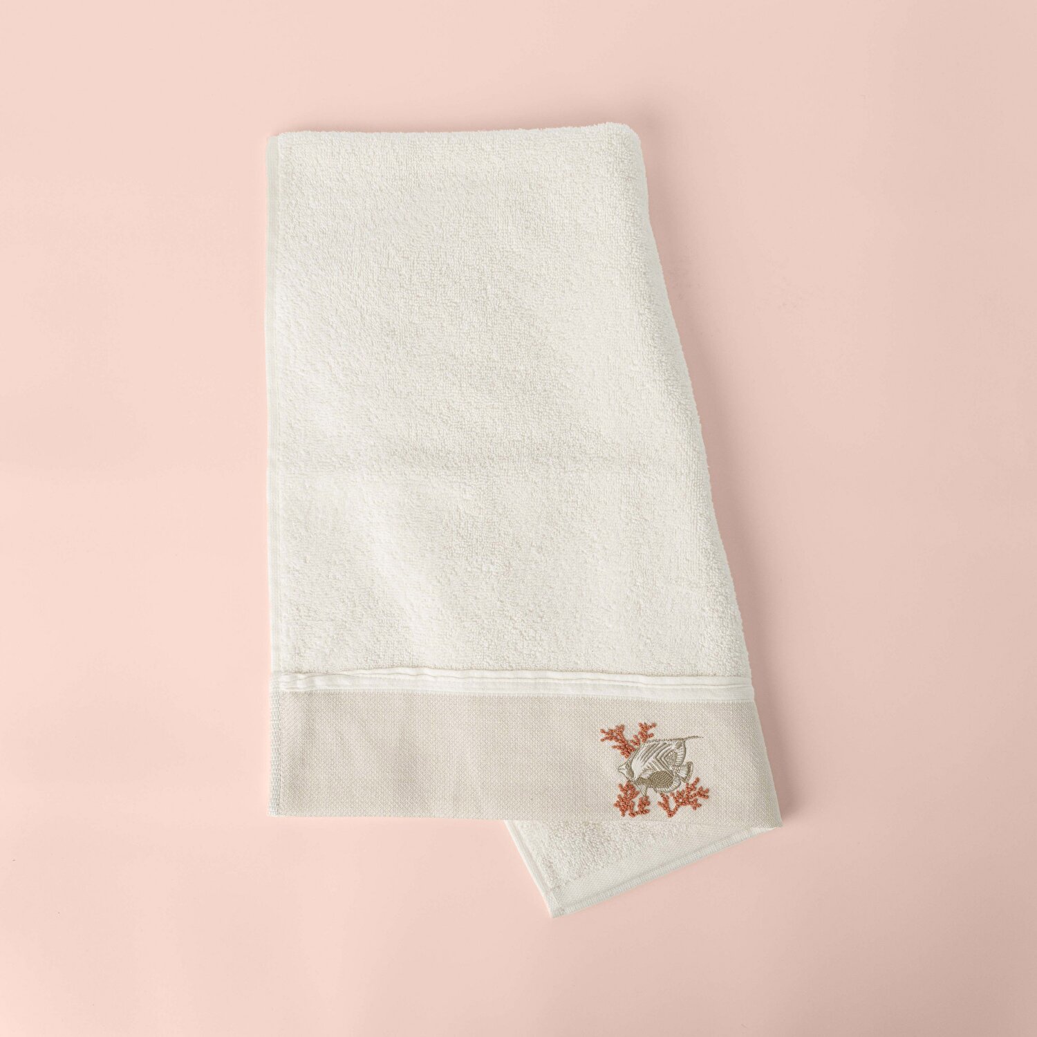 Linens Aqua Pamuk Yüz Havlusu 50X85 Cm Ekru