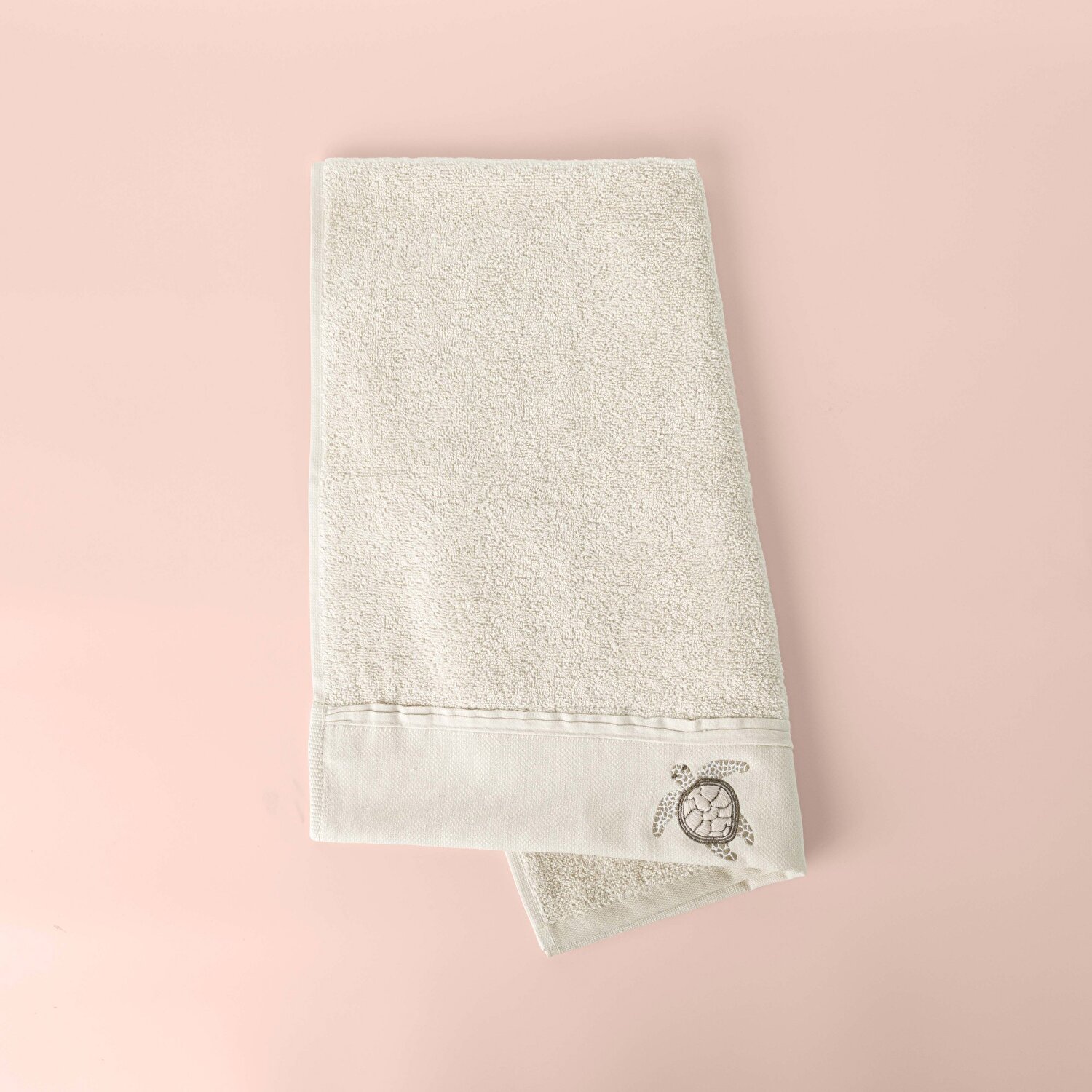 Linens Turtles Pamuk Yüz Havlusu 50X85 Cm Bej