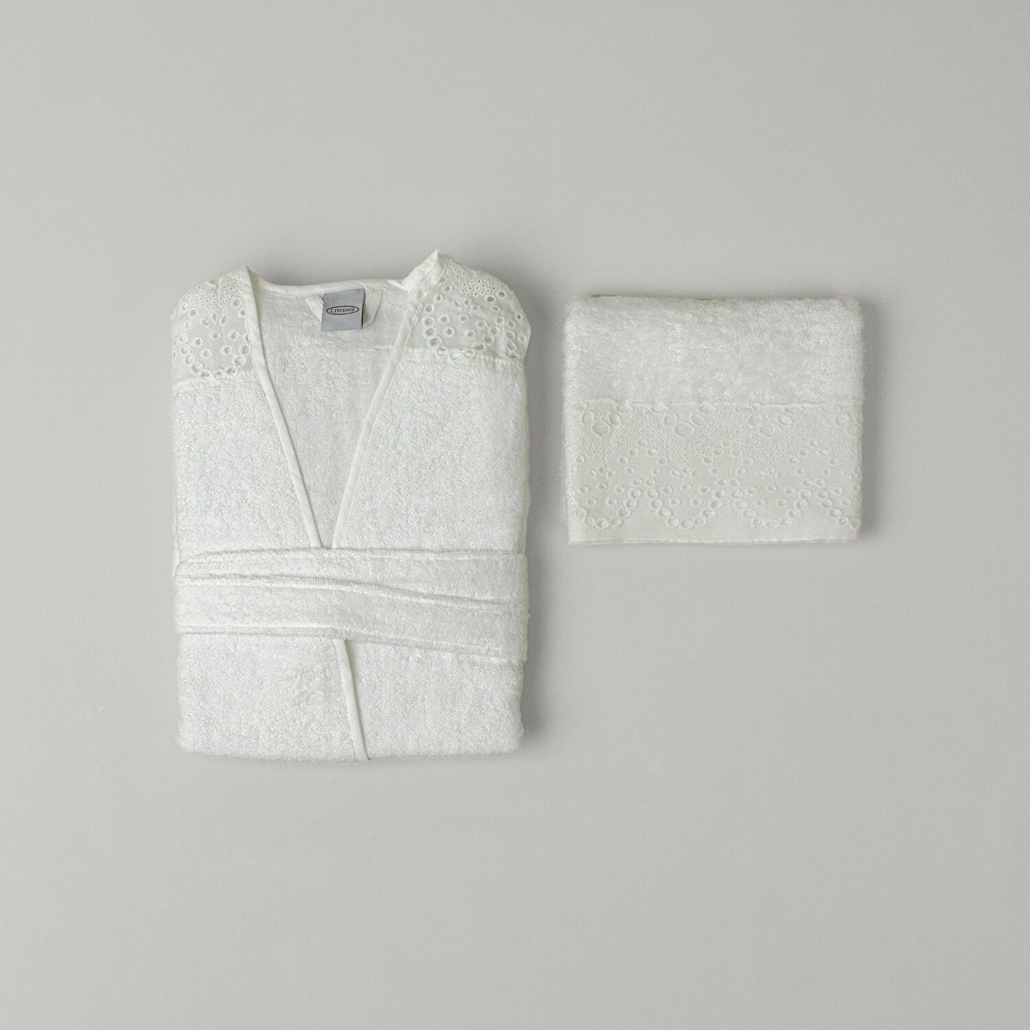 Linens Elia Bambu s/m Bornoz Seti Beyaz