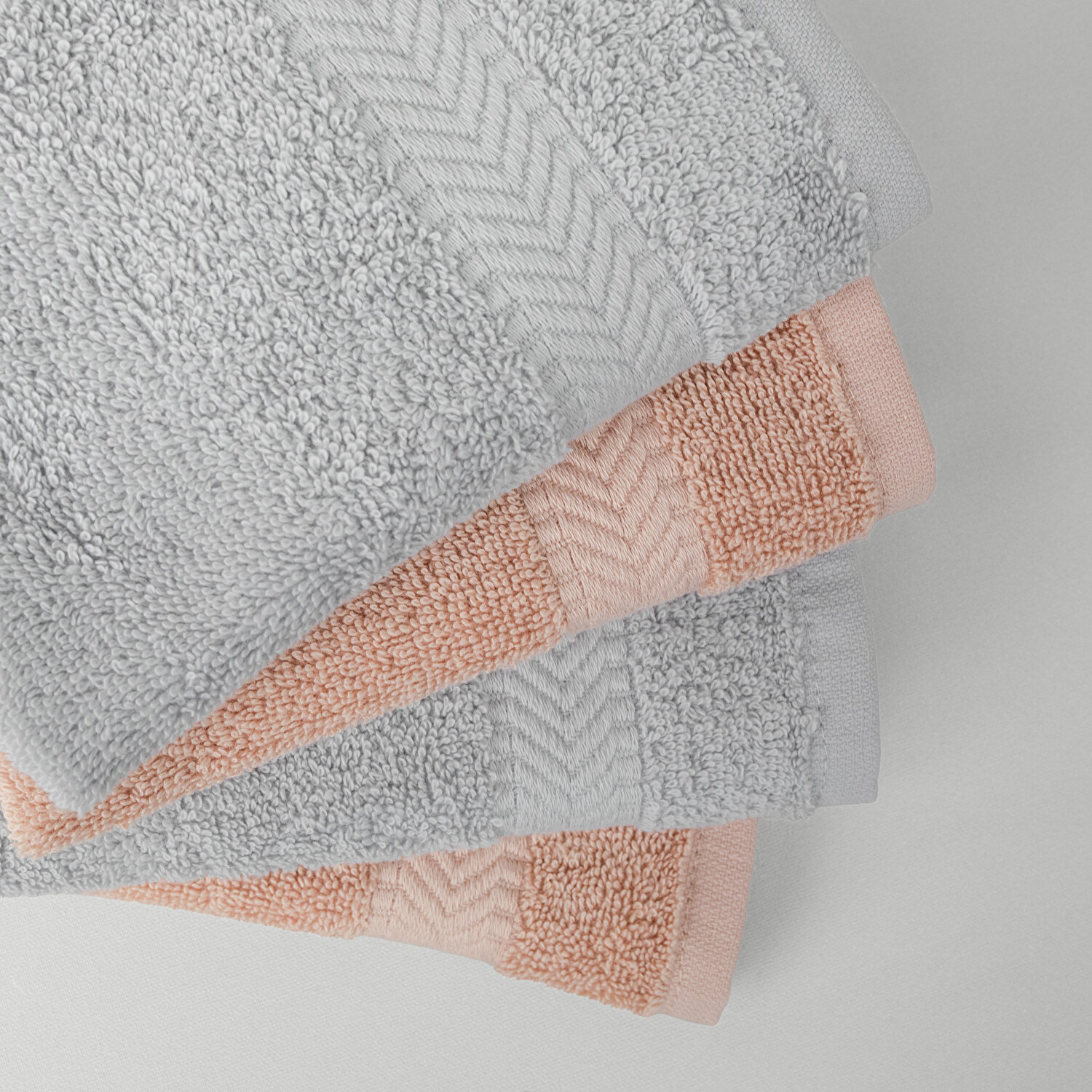 Linens Vita 4'lü Pamuk El havlusu Seti 33x33 Cm Rose/Vizon