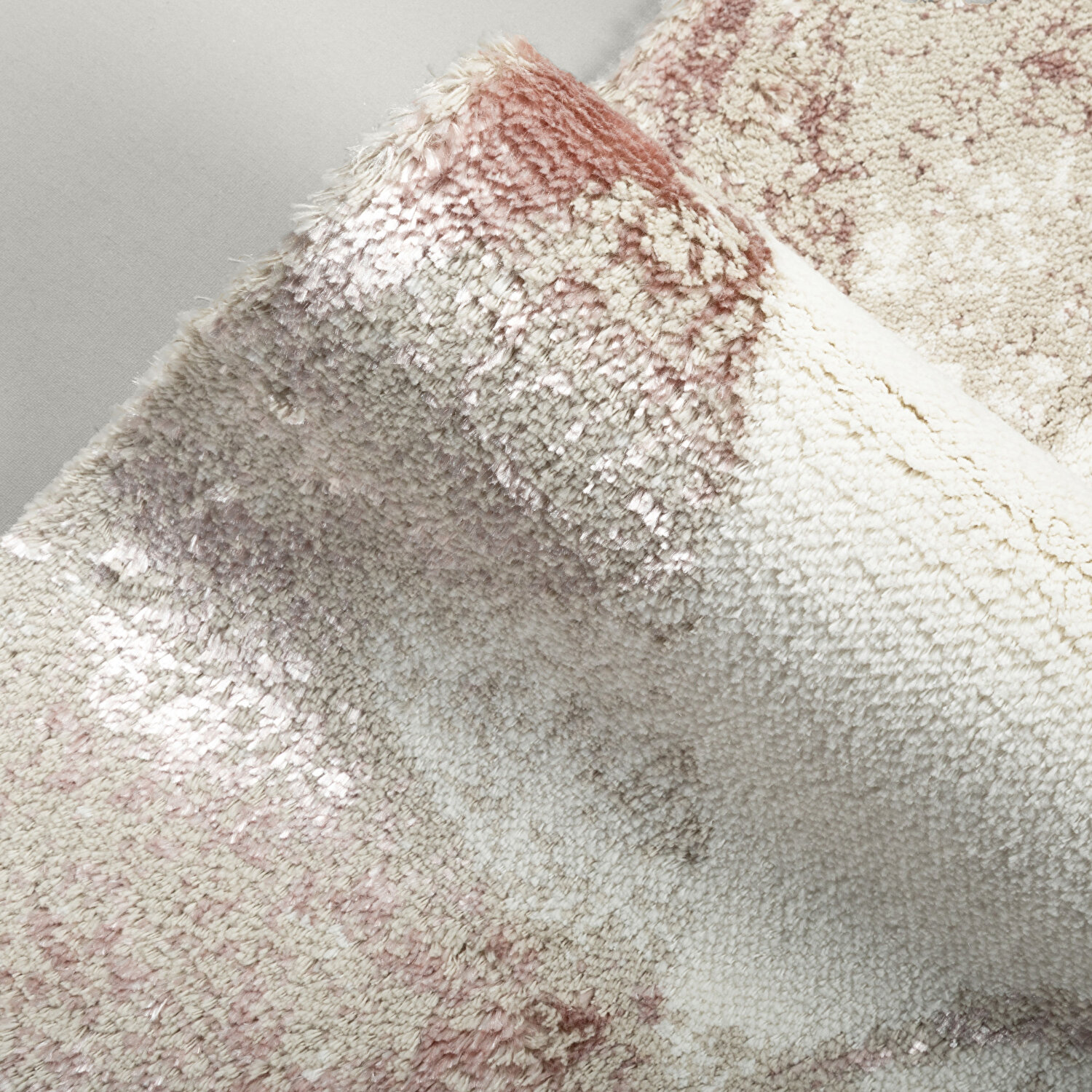 Linens Triza 2'li 60x100 / 50x60 cm Banyo Paspas Seti Rose